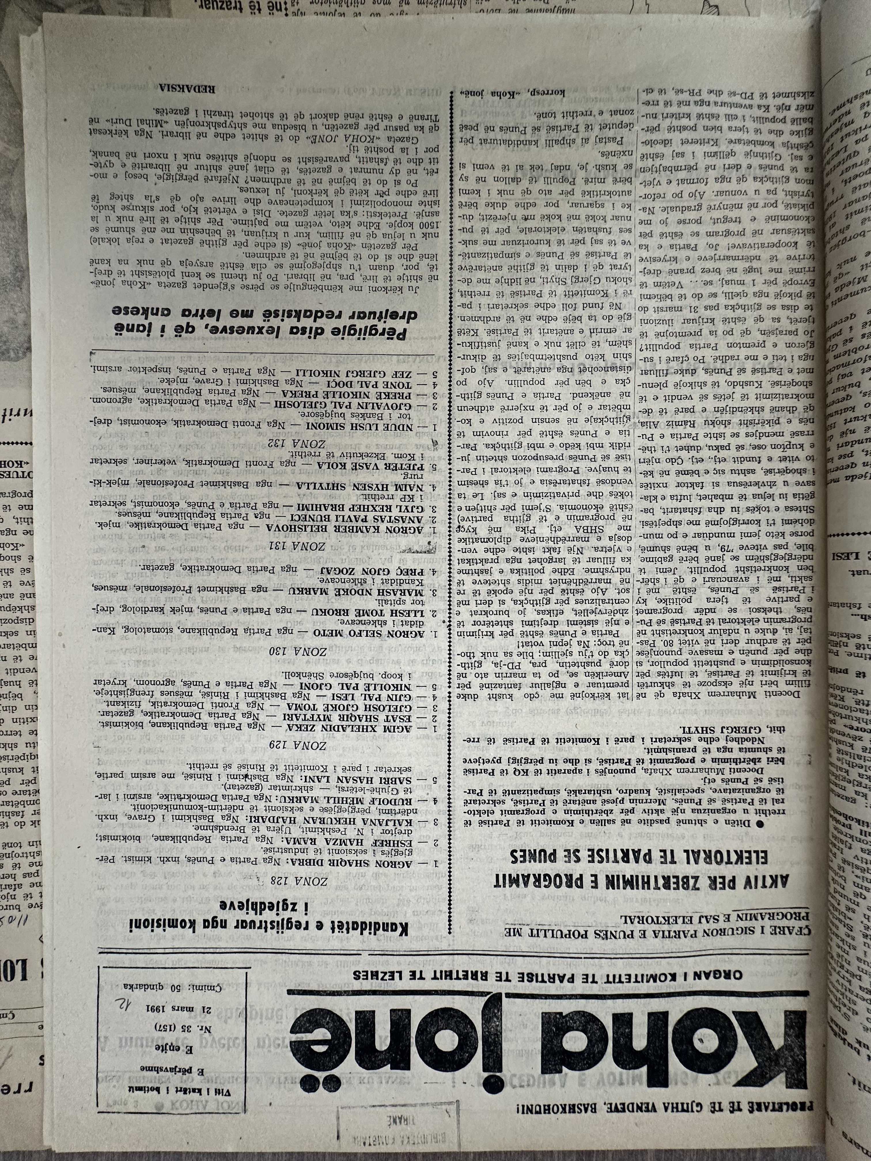 Koha Jonë 1991-03-21
