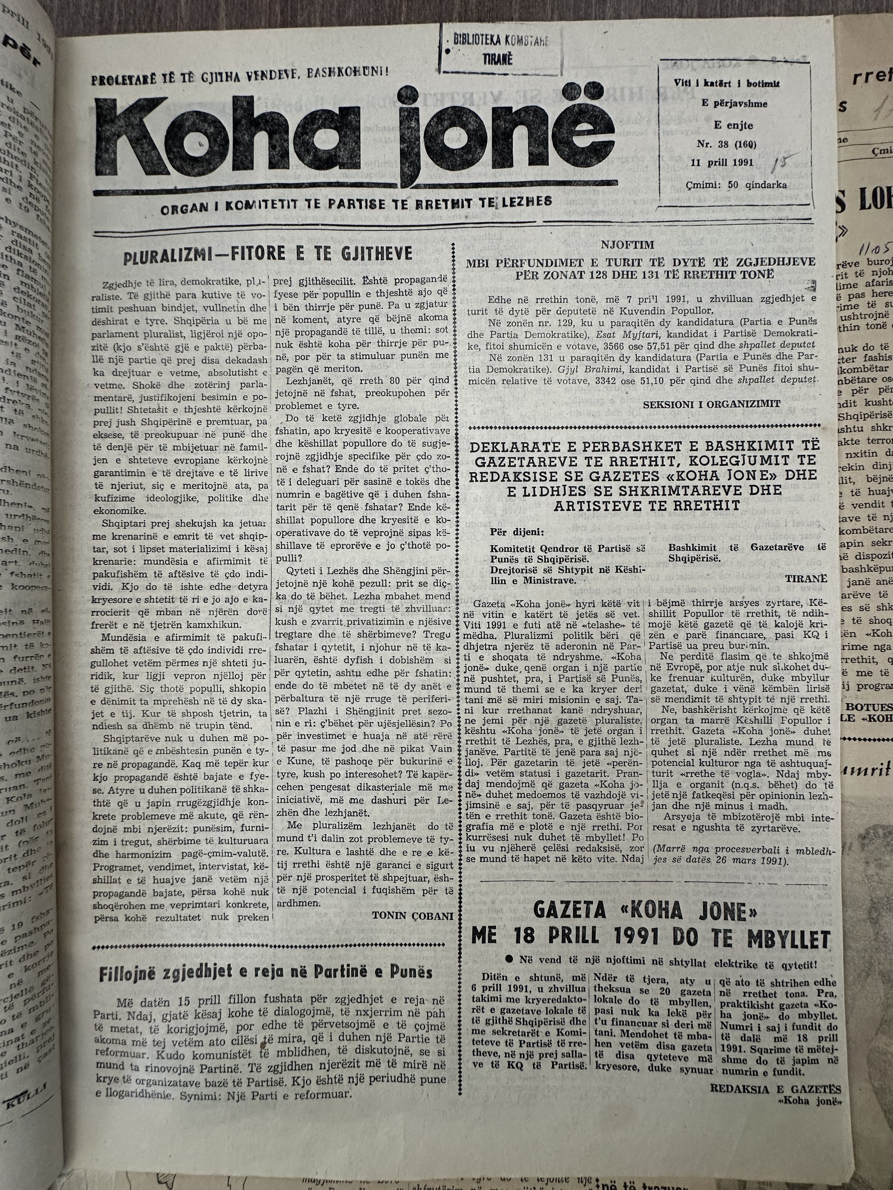 Koha Jonë 1991-04-11