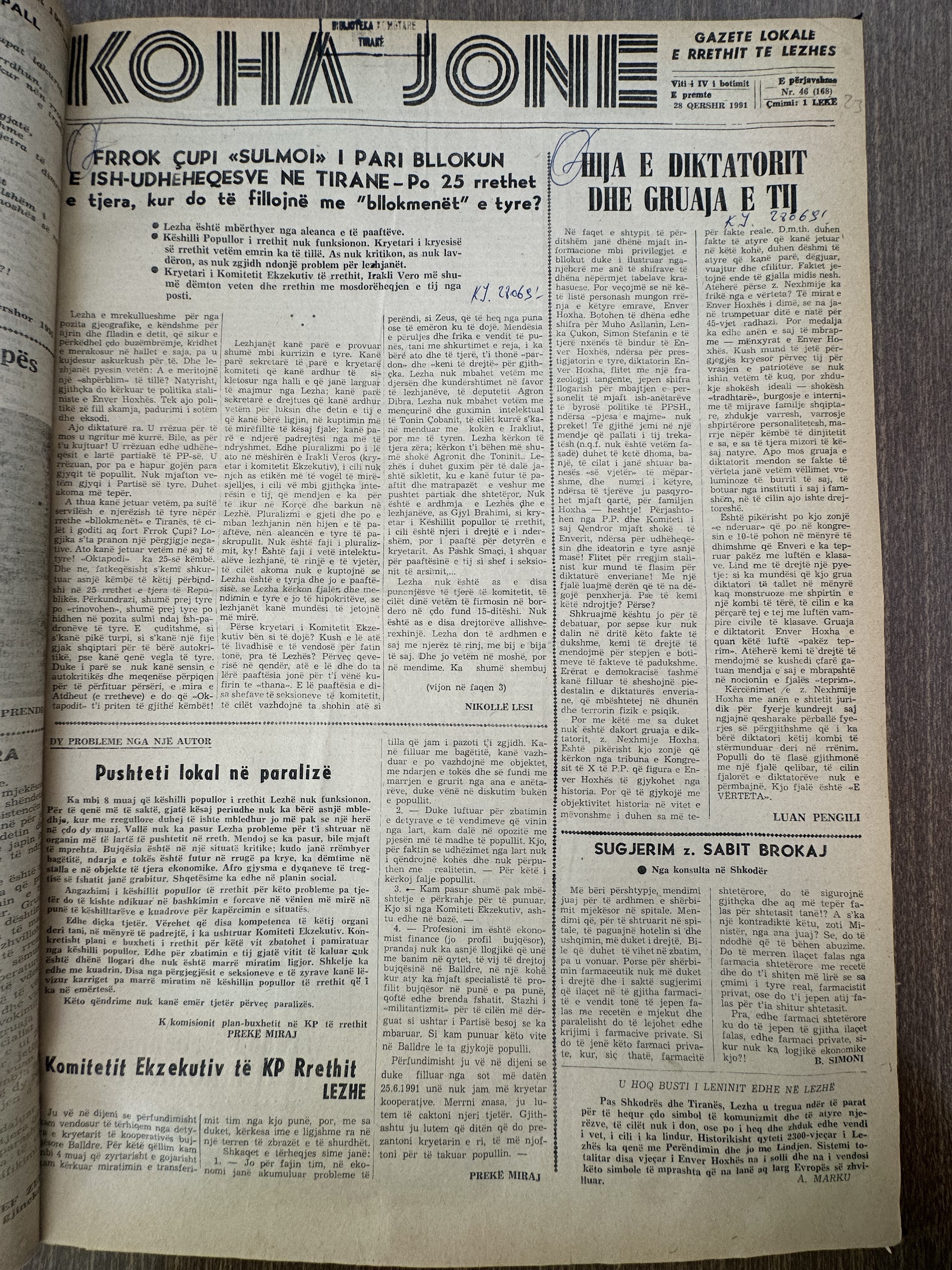 Koha Jonë 1991-06-28