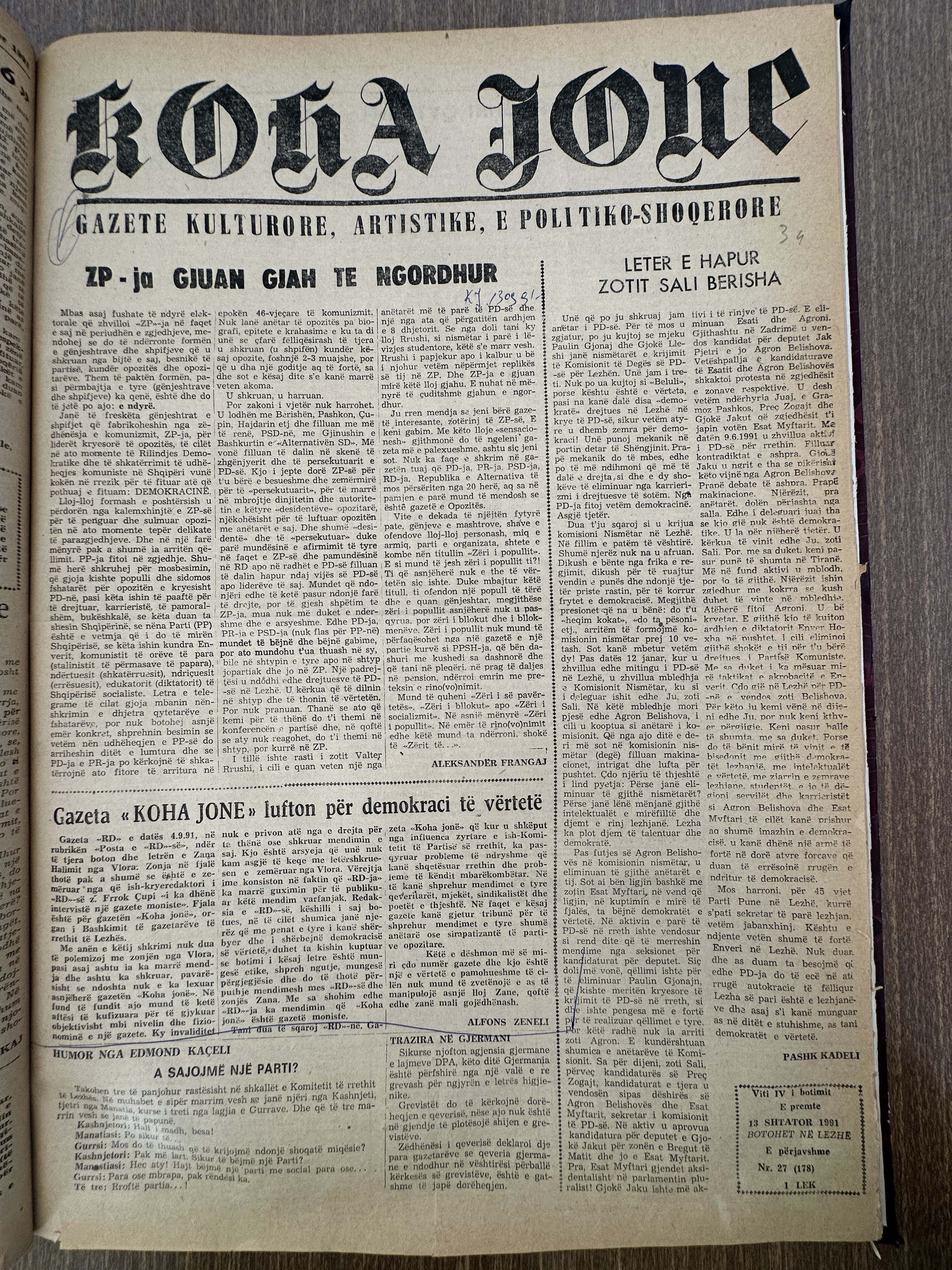 Koha Jonë 1991-02-01
