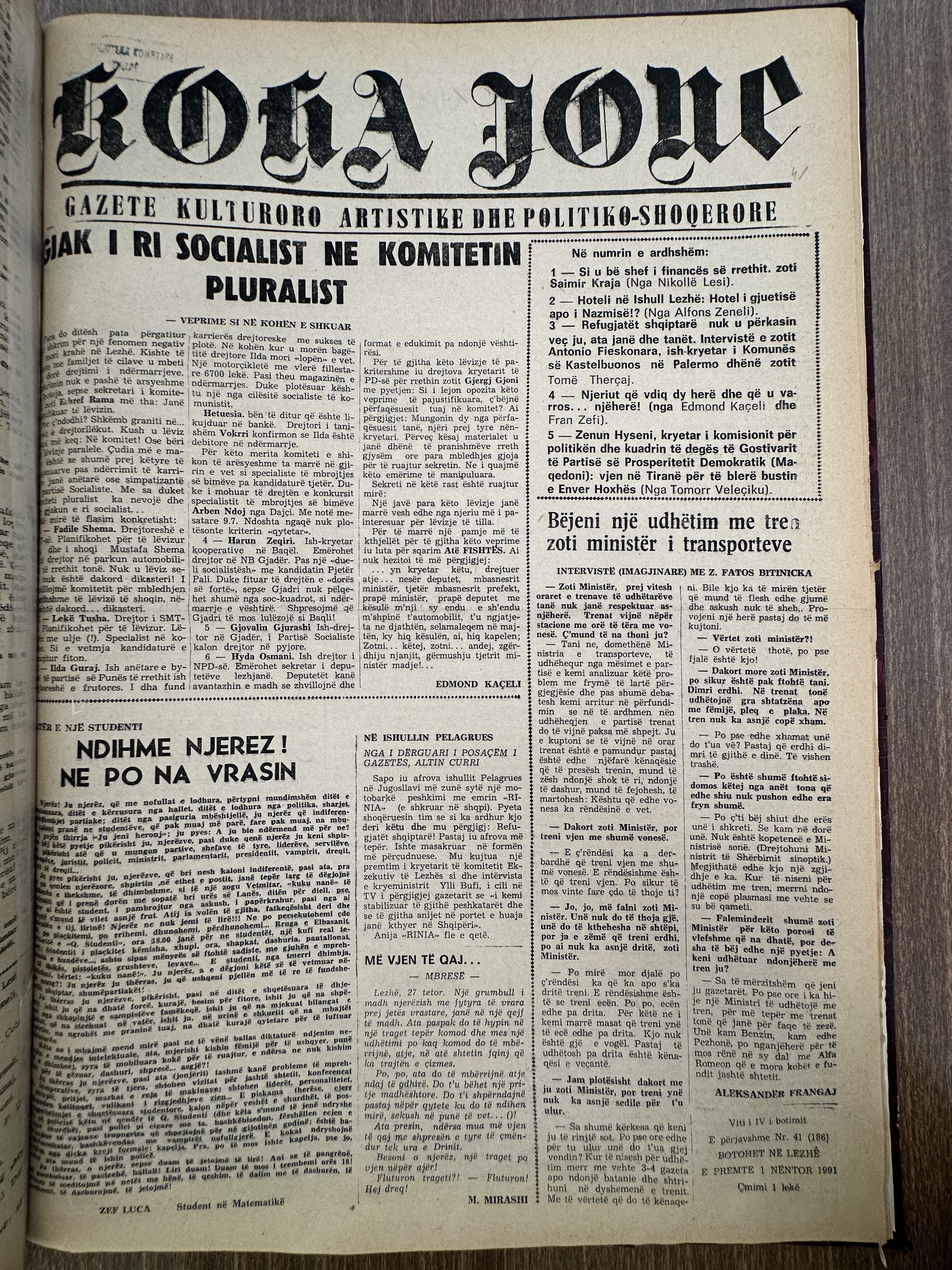 Koha Jonë 1991-11-01