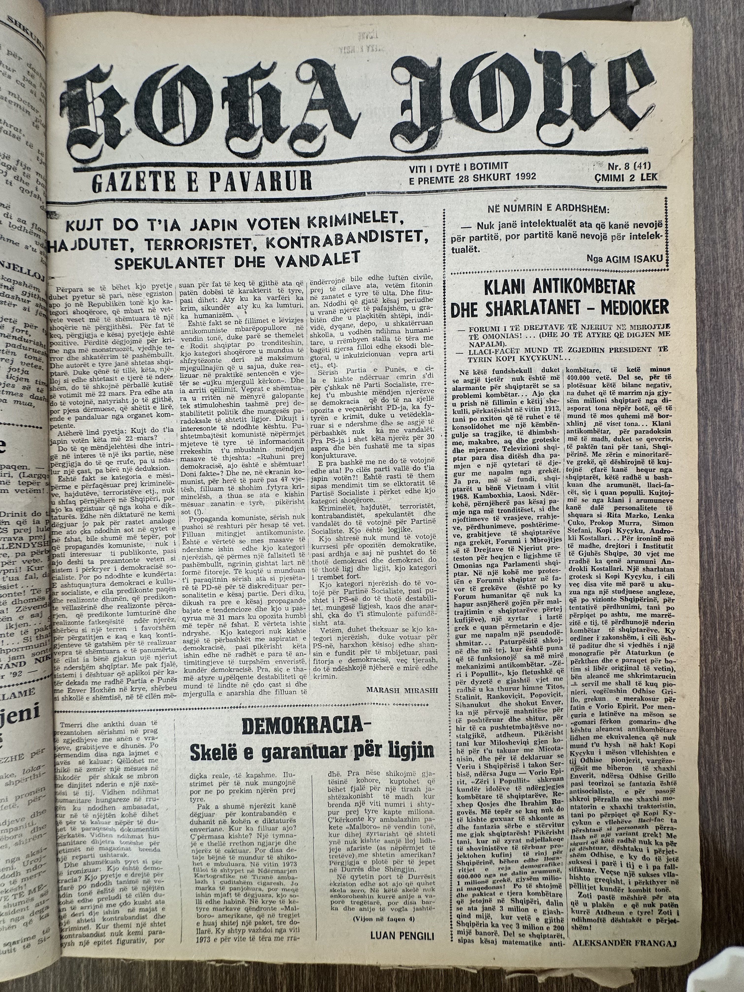 Koha Jonë 1992-02-28