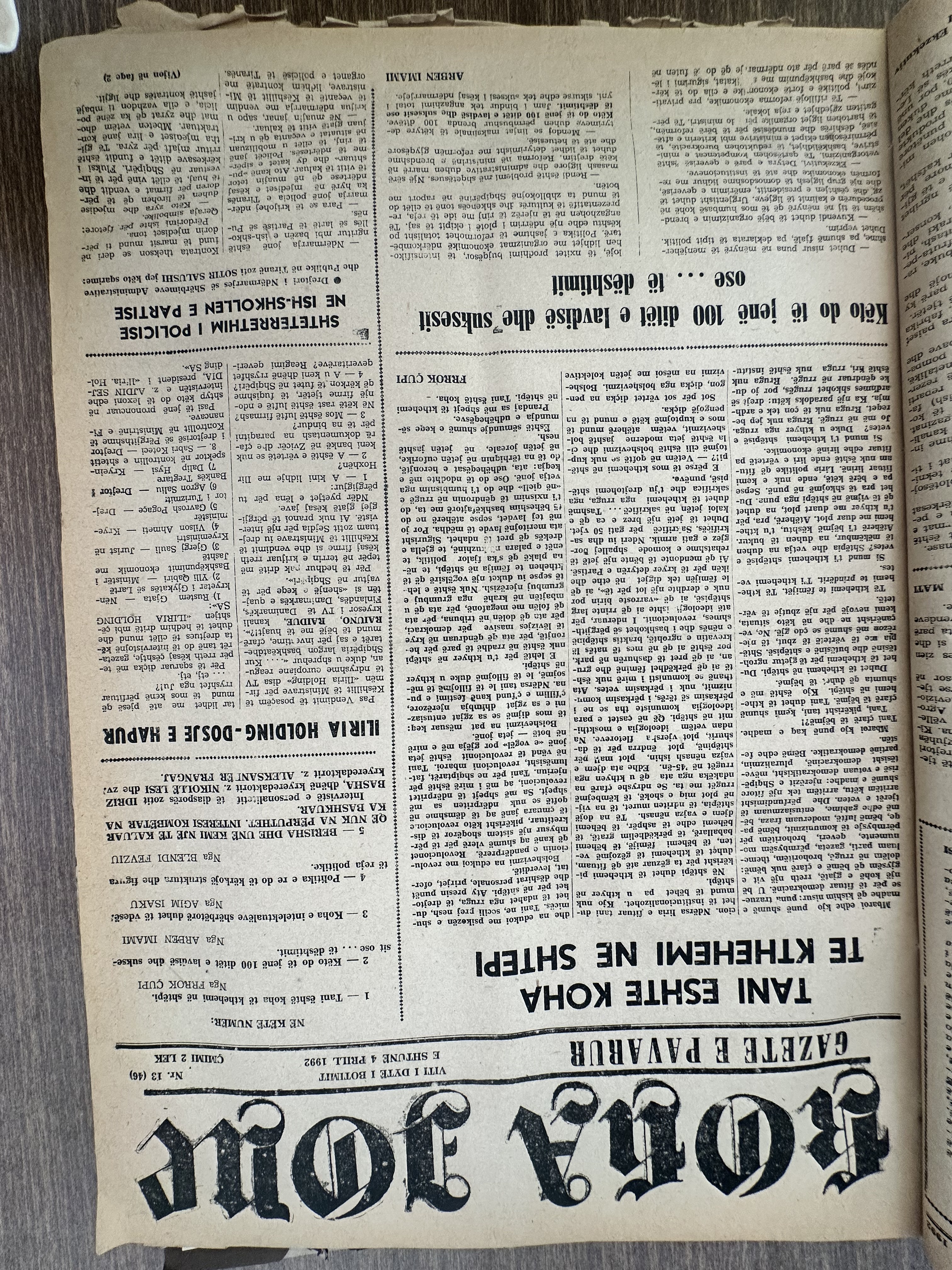 Koha Jonë 1992-04-04