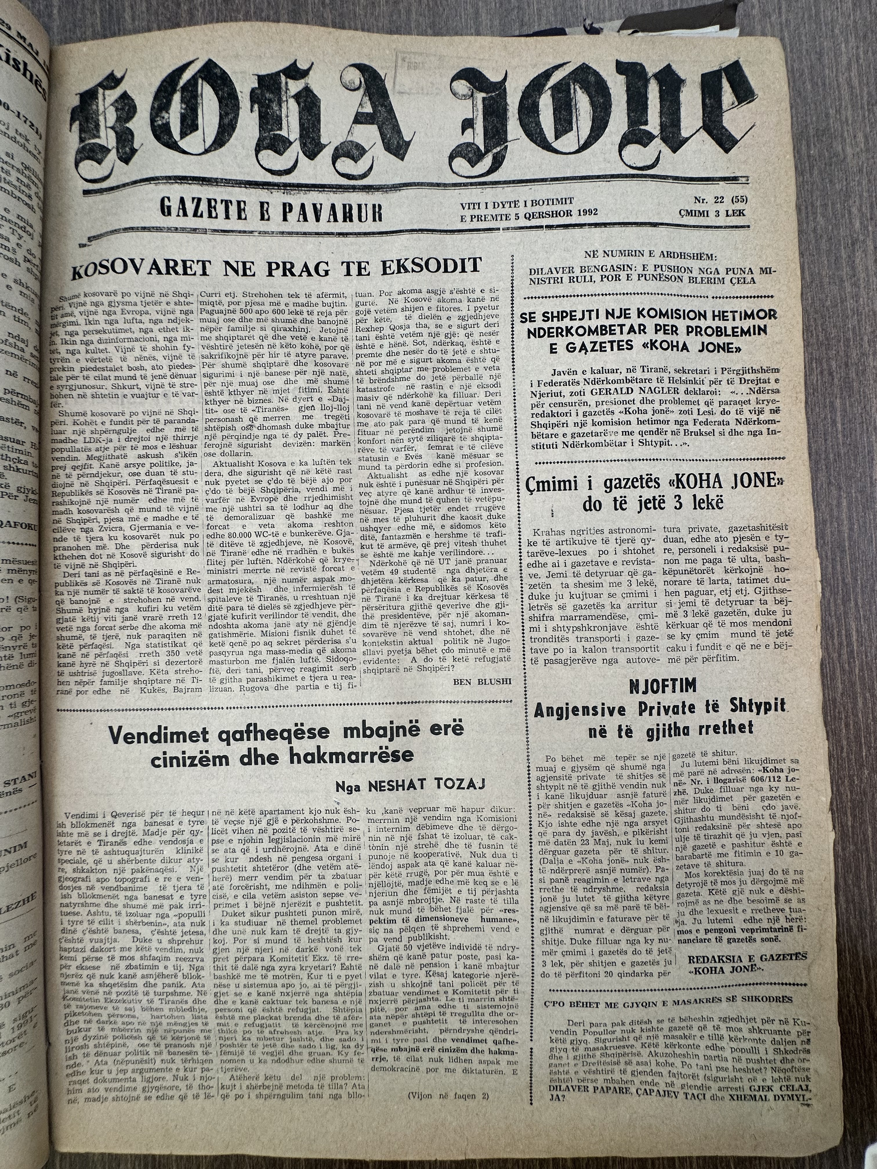 Koha Jonë 1992-06-05