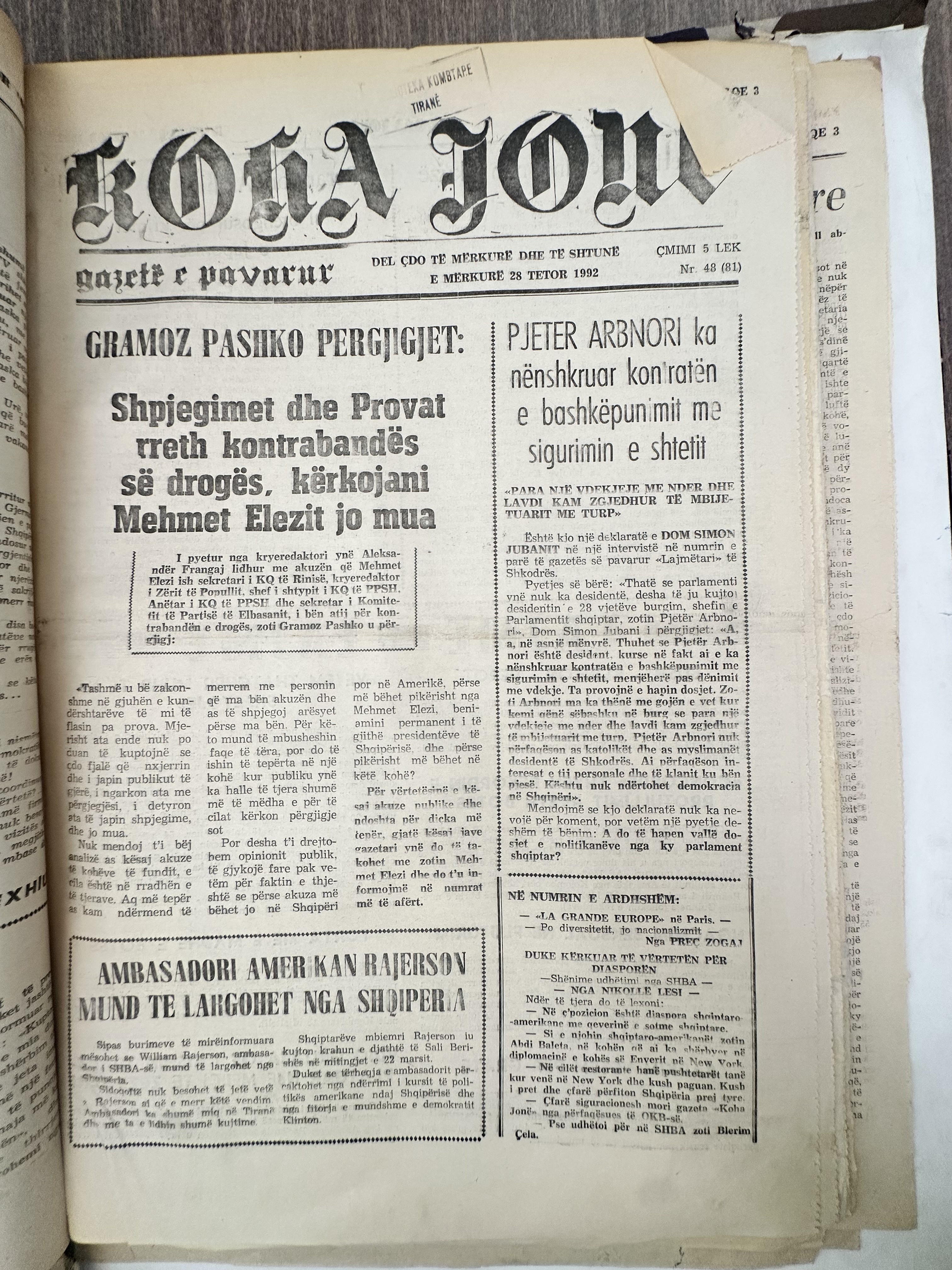 Koha Jonë 1992-10-28