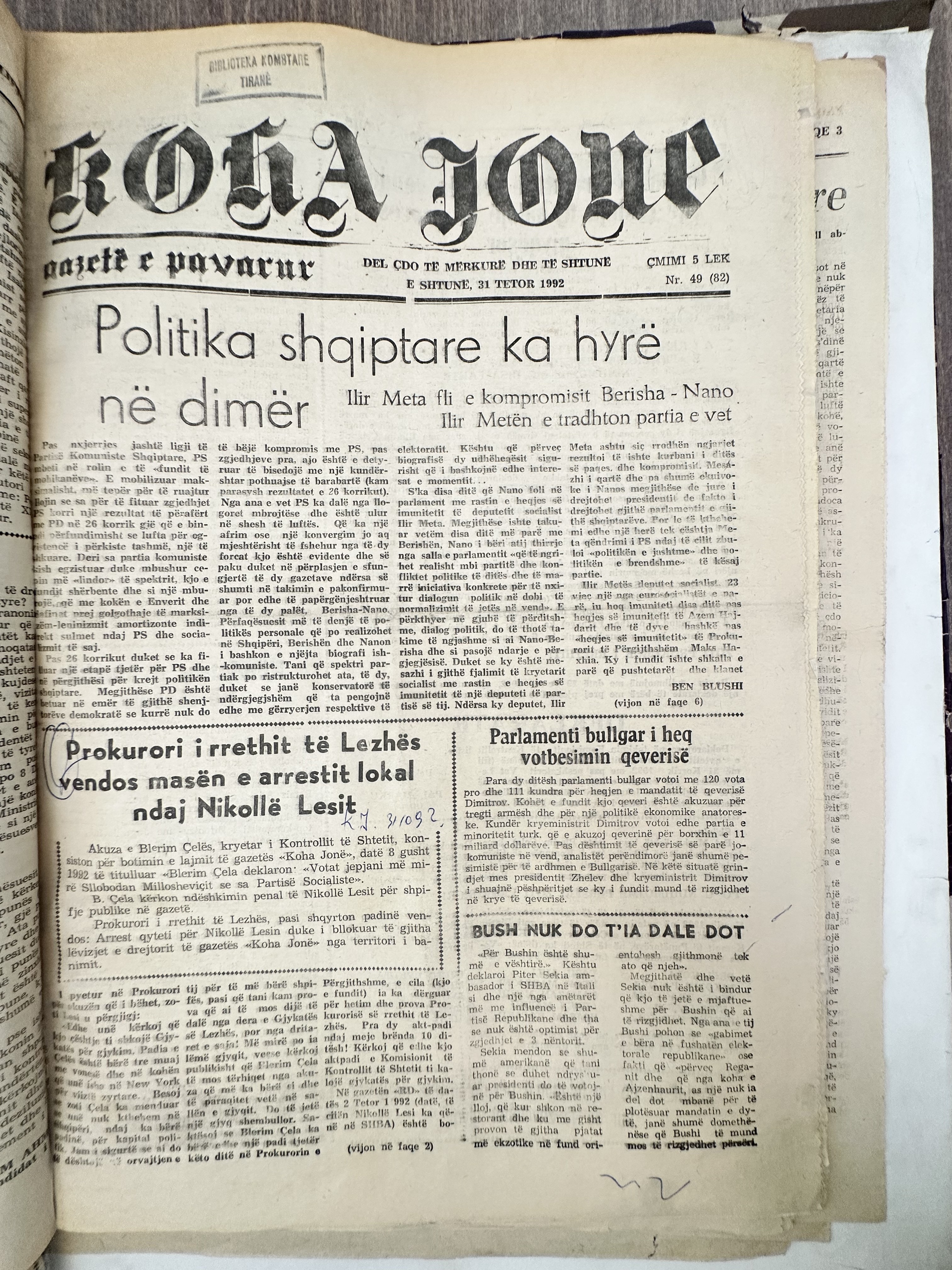 Koha Jonë 1992-10-31