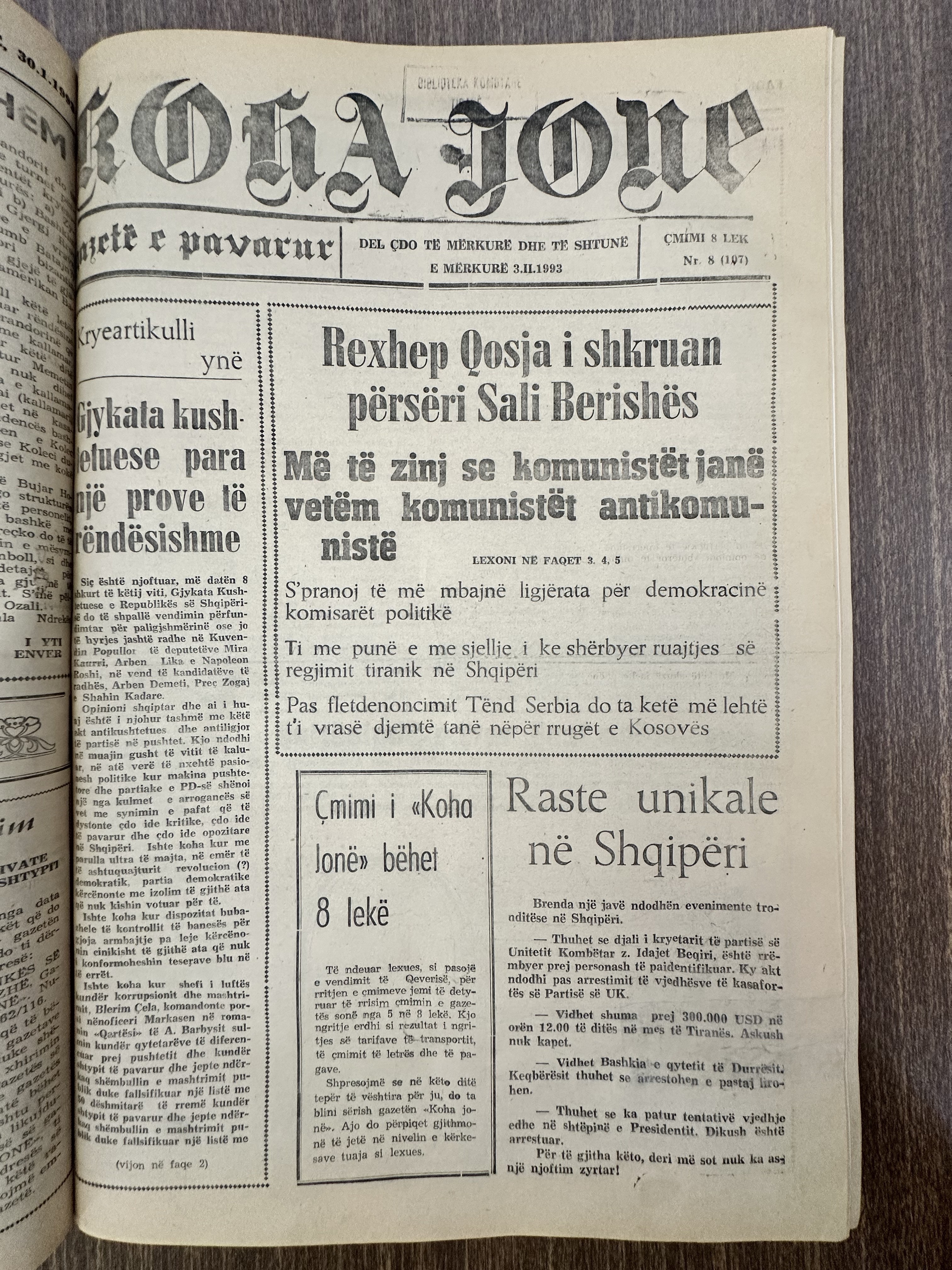 Koha Jonë 1993-11-03