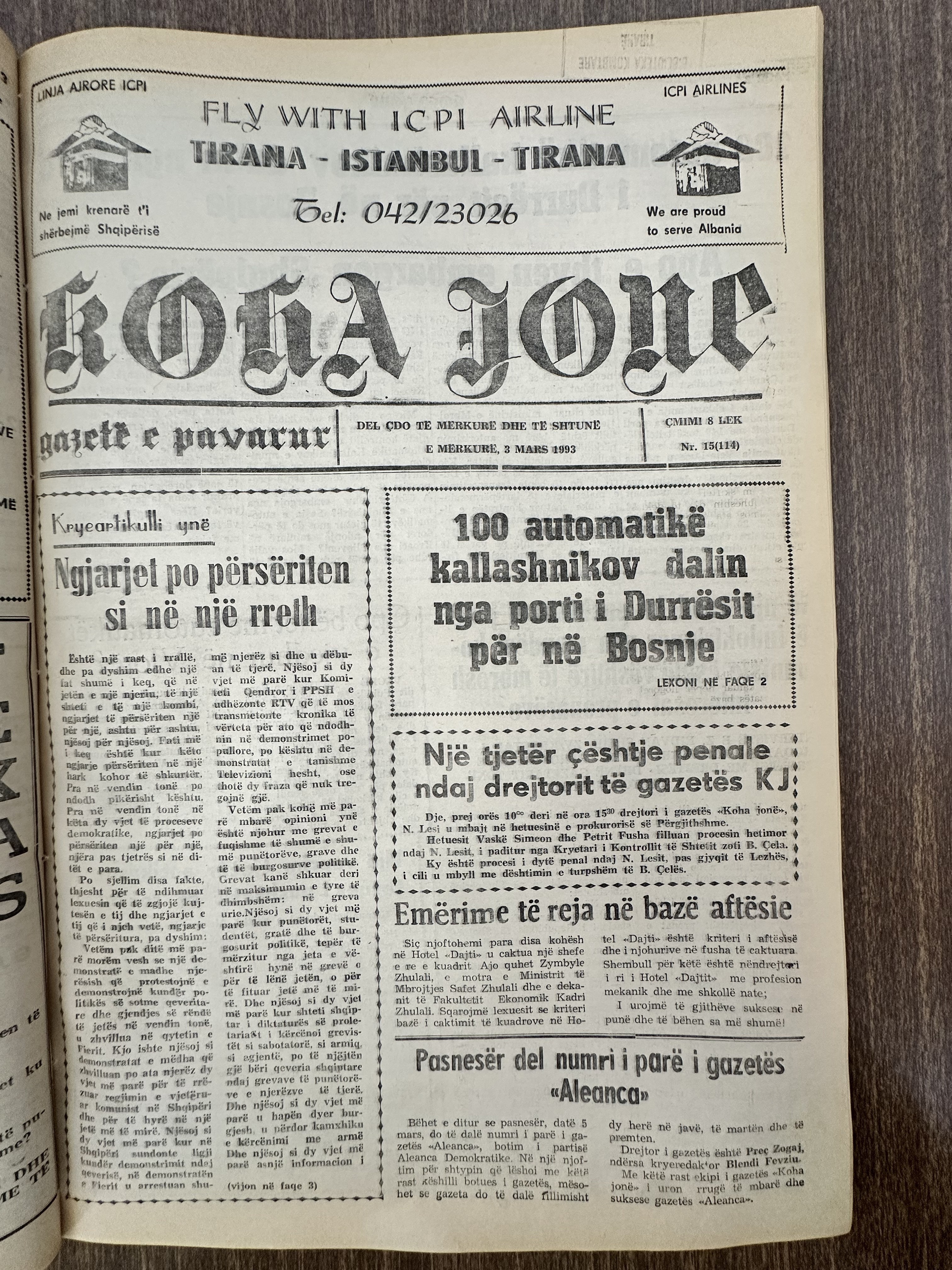 Koha Jonë 1993-03-03