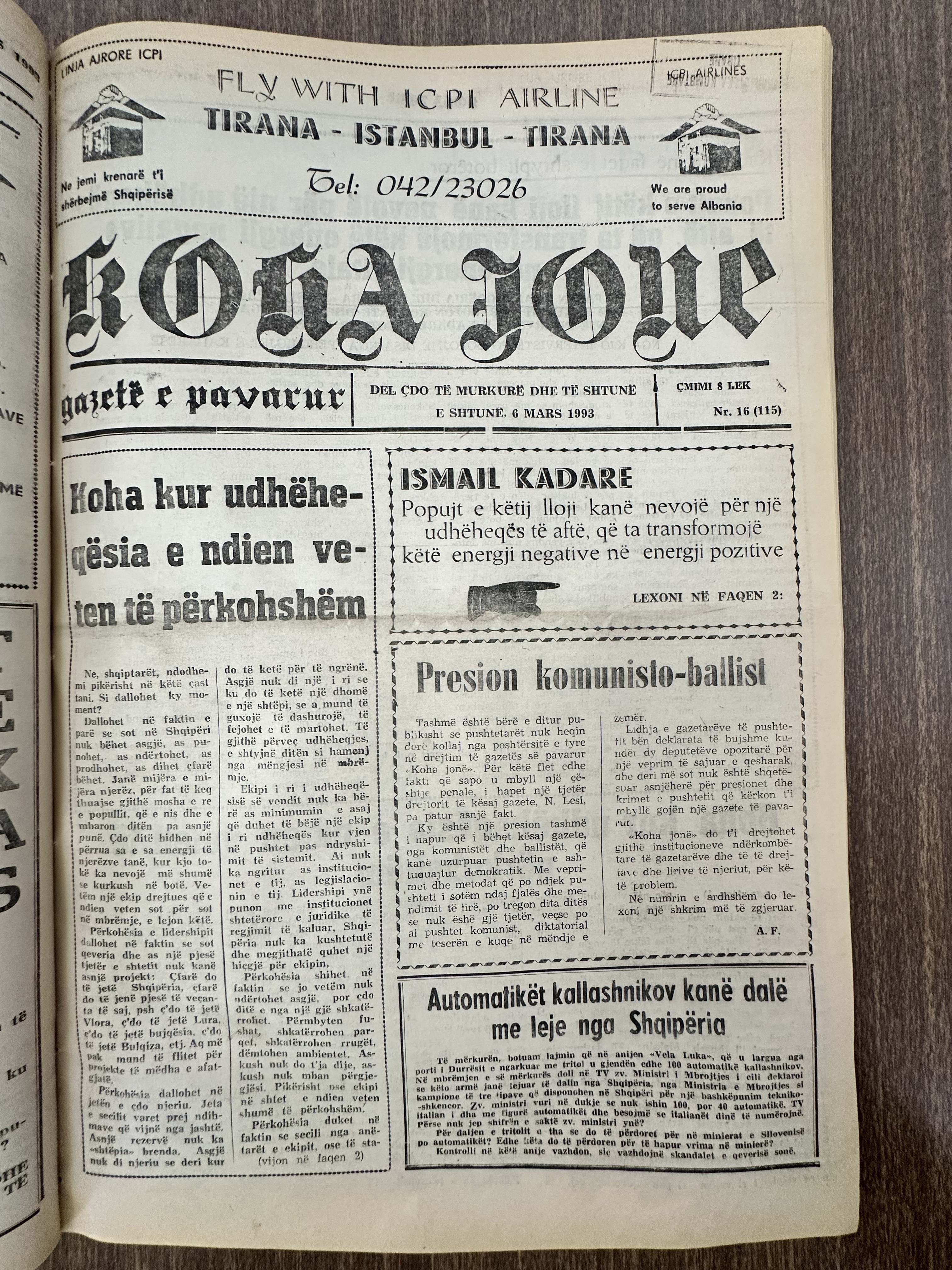 Koha Jonë 1993-03-06