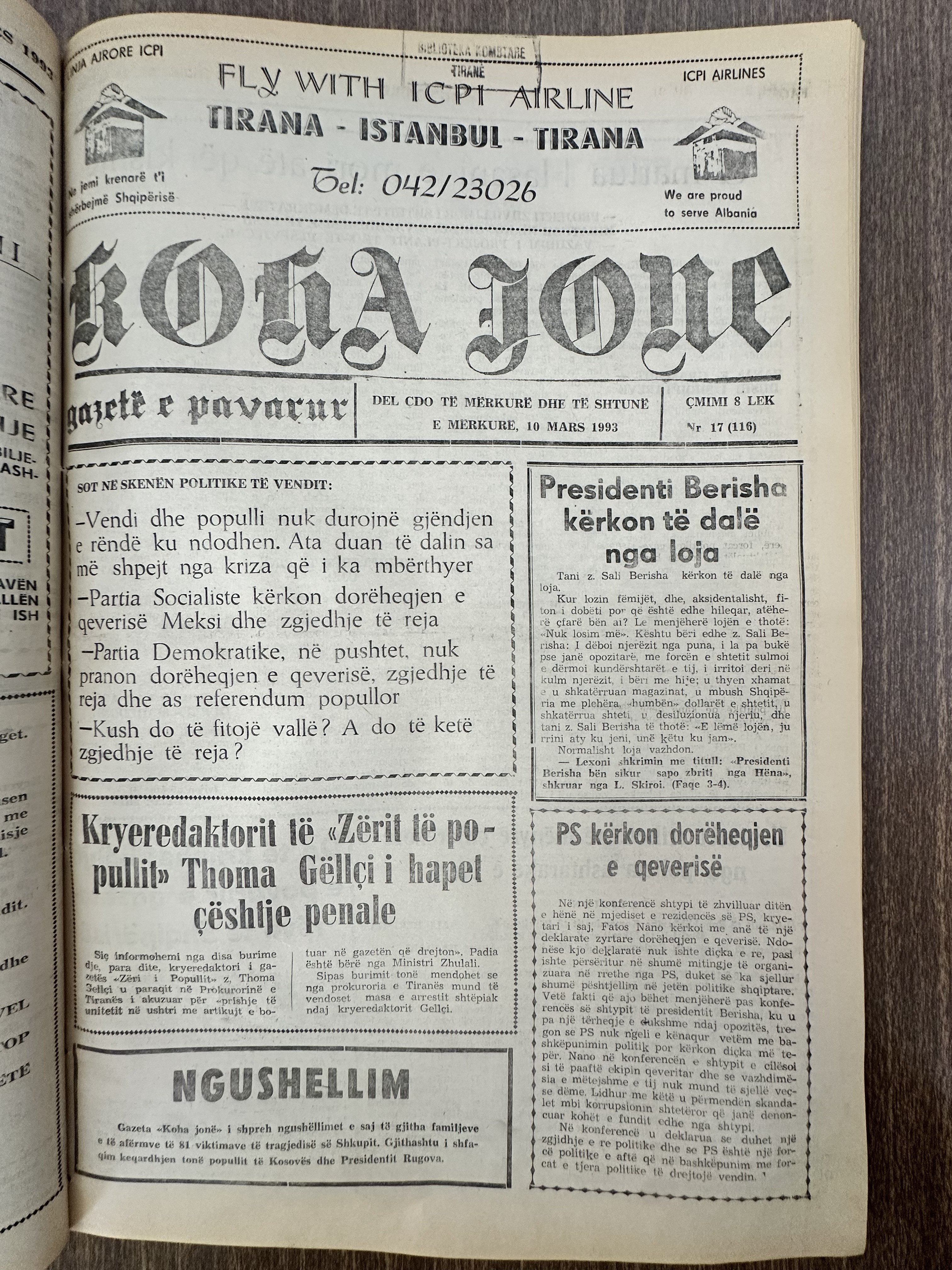 Koha Jonë 1993-03-10