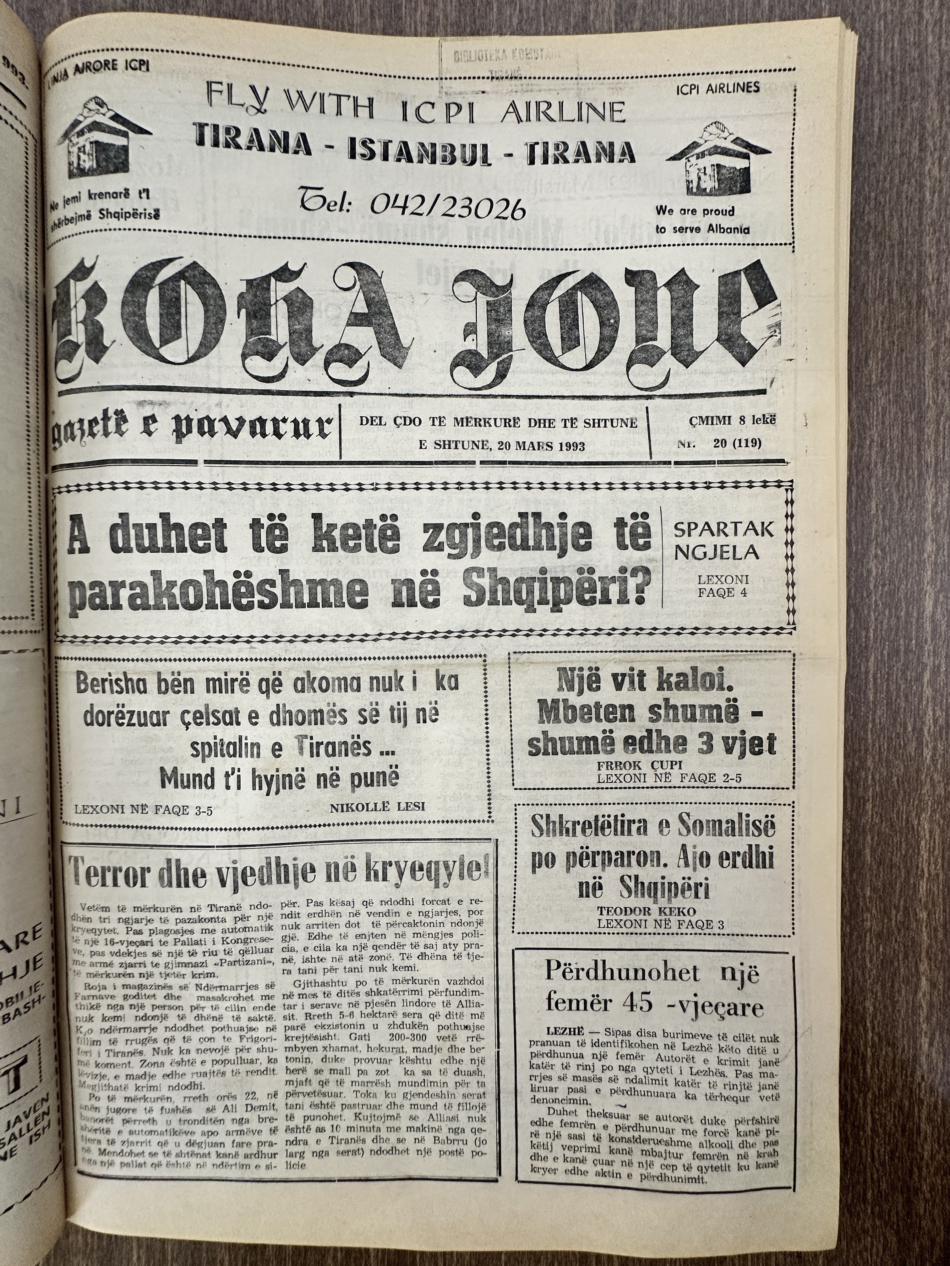 Koha Jonë 1993-03-20