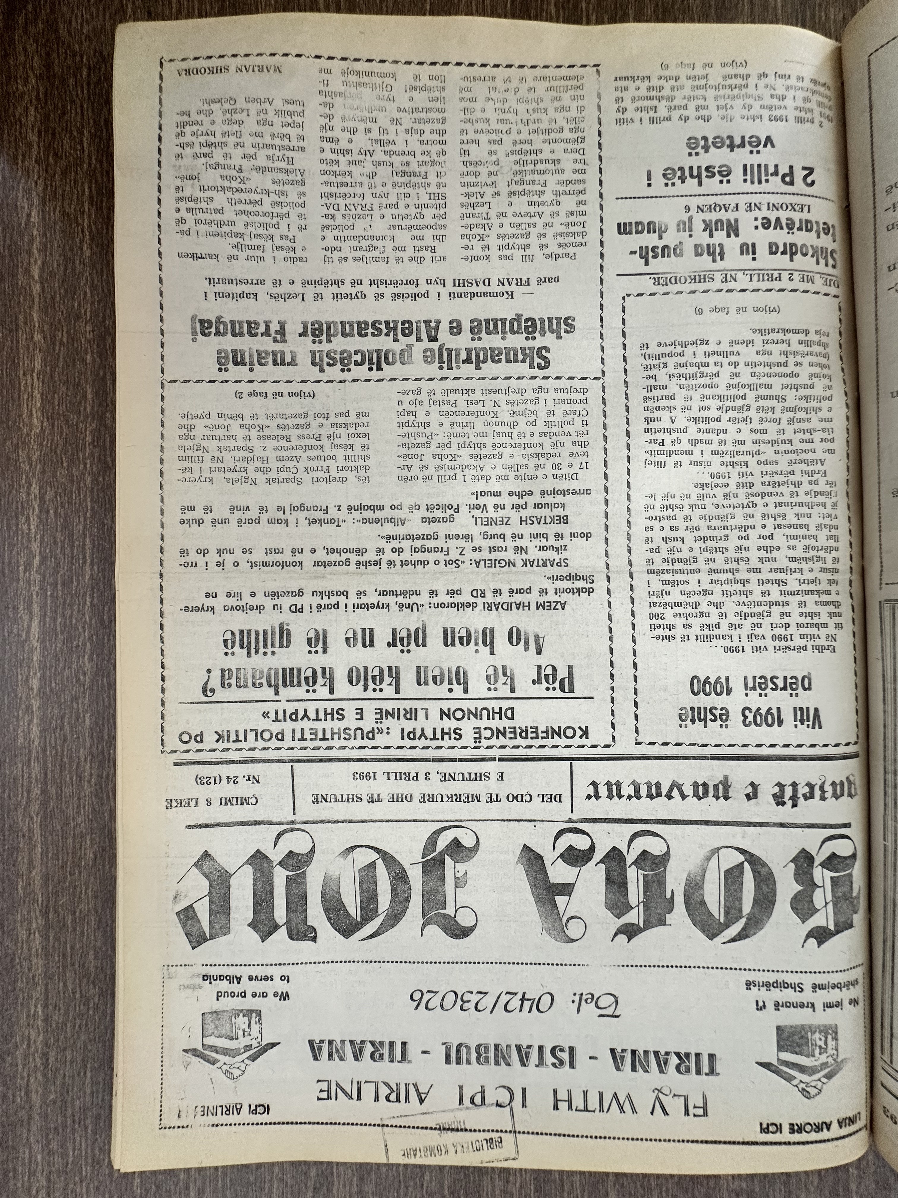 Koha Jonë 1993-04-03
