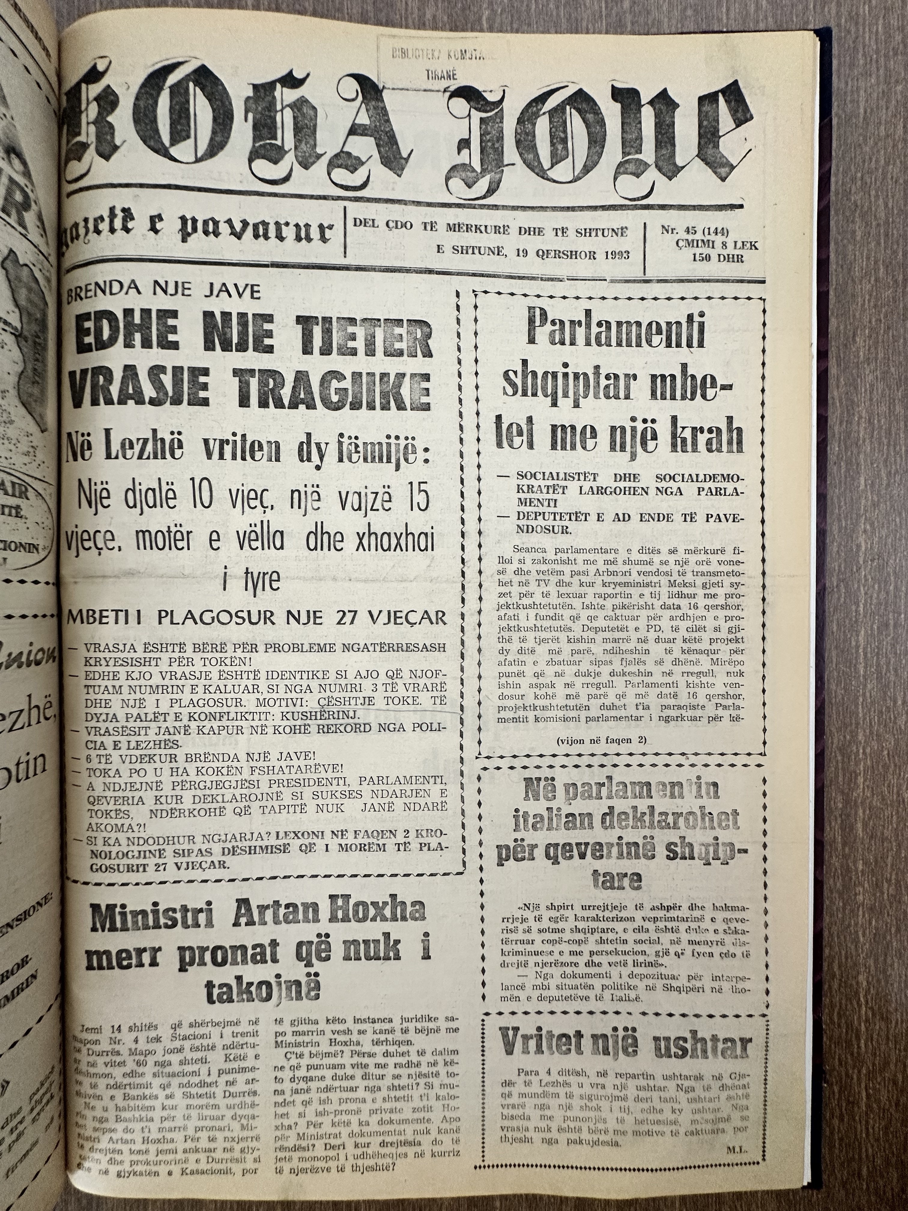 Koha Jonë 1993-06-19