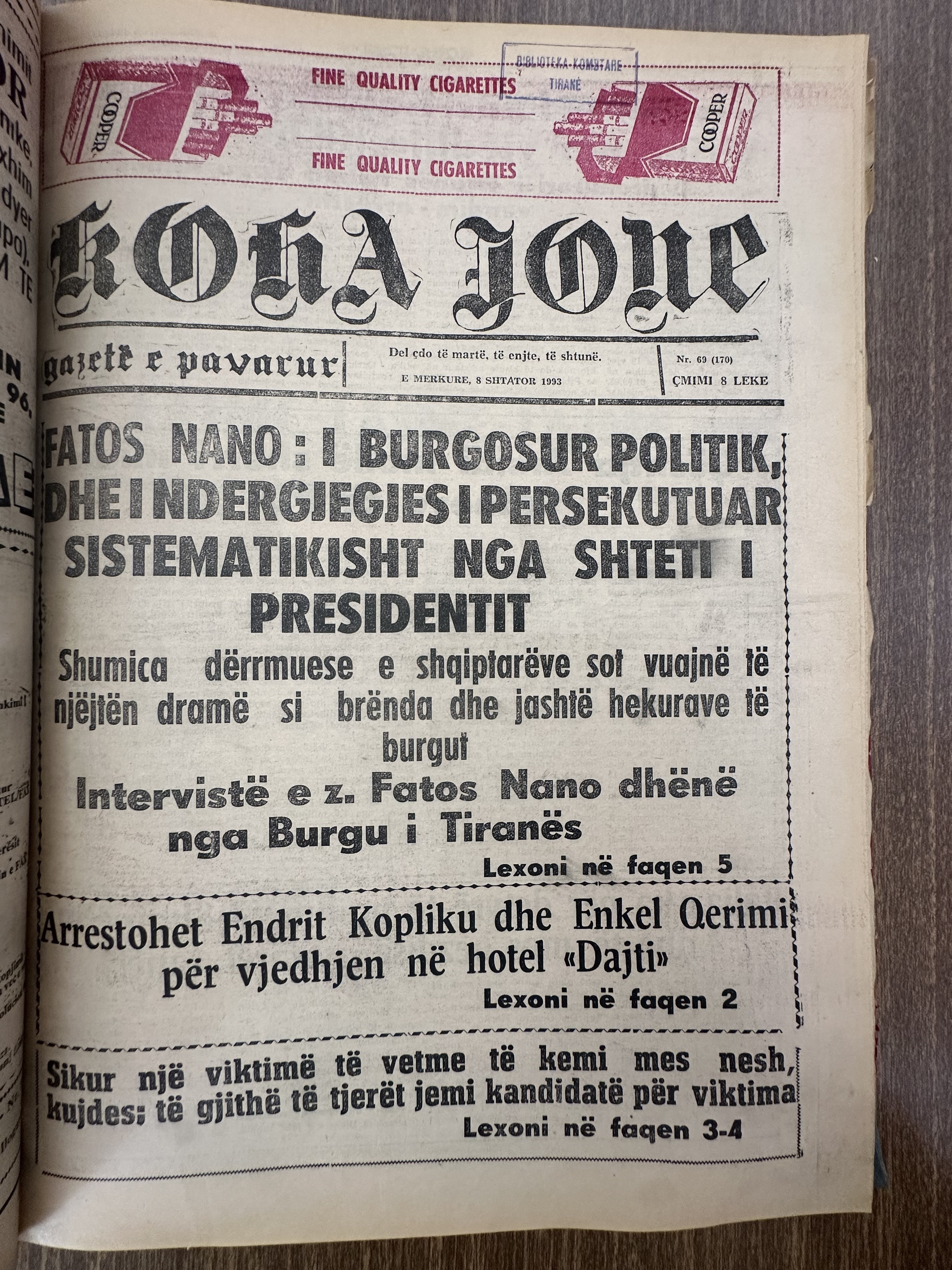 Koha Jonë 1993-02-08