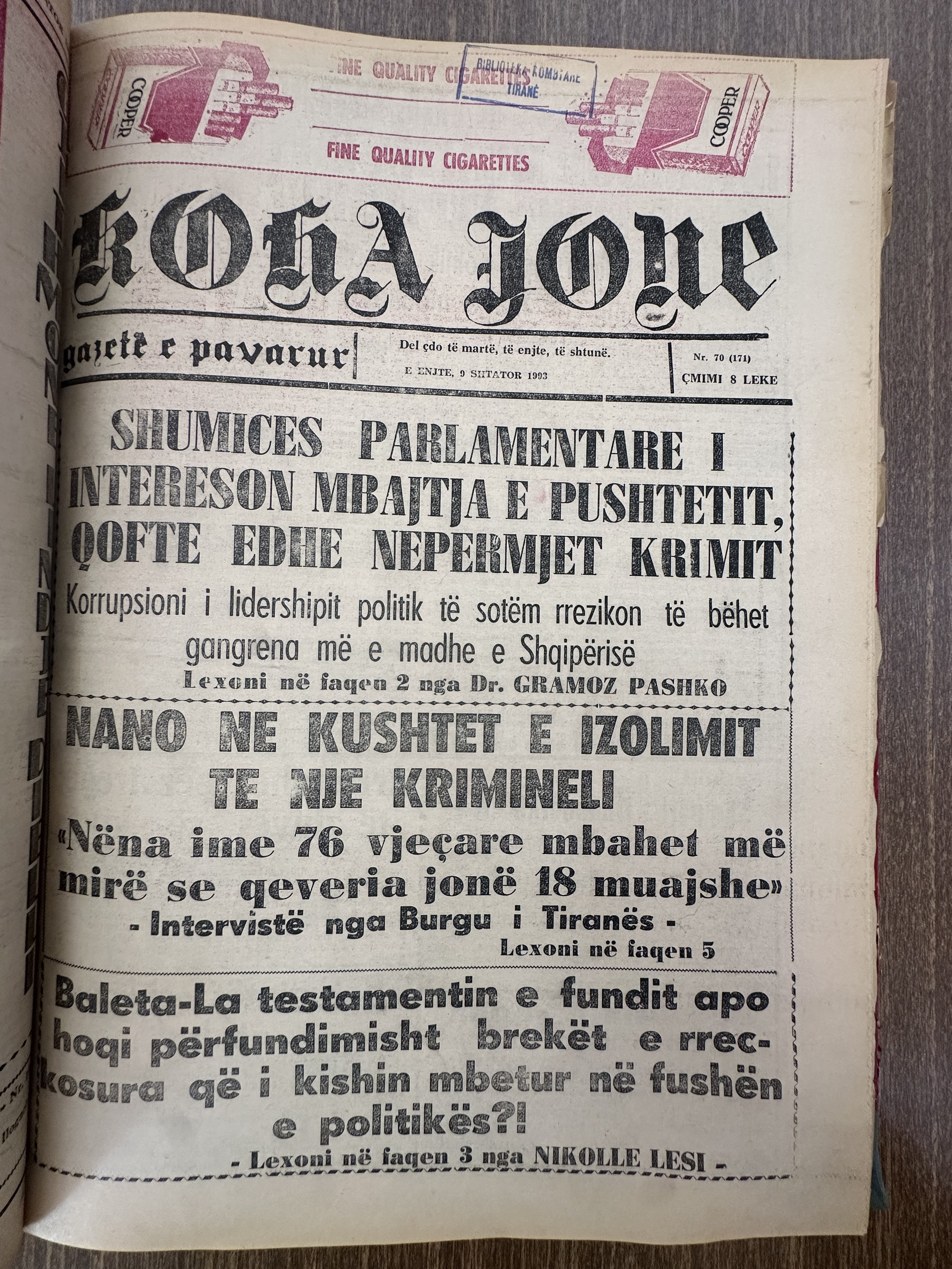 Koha Jonë 1993-09-09