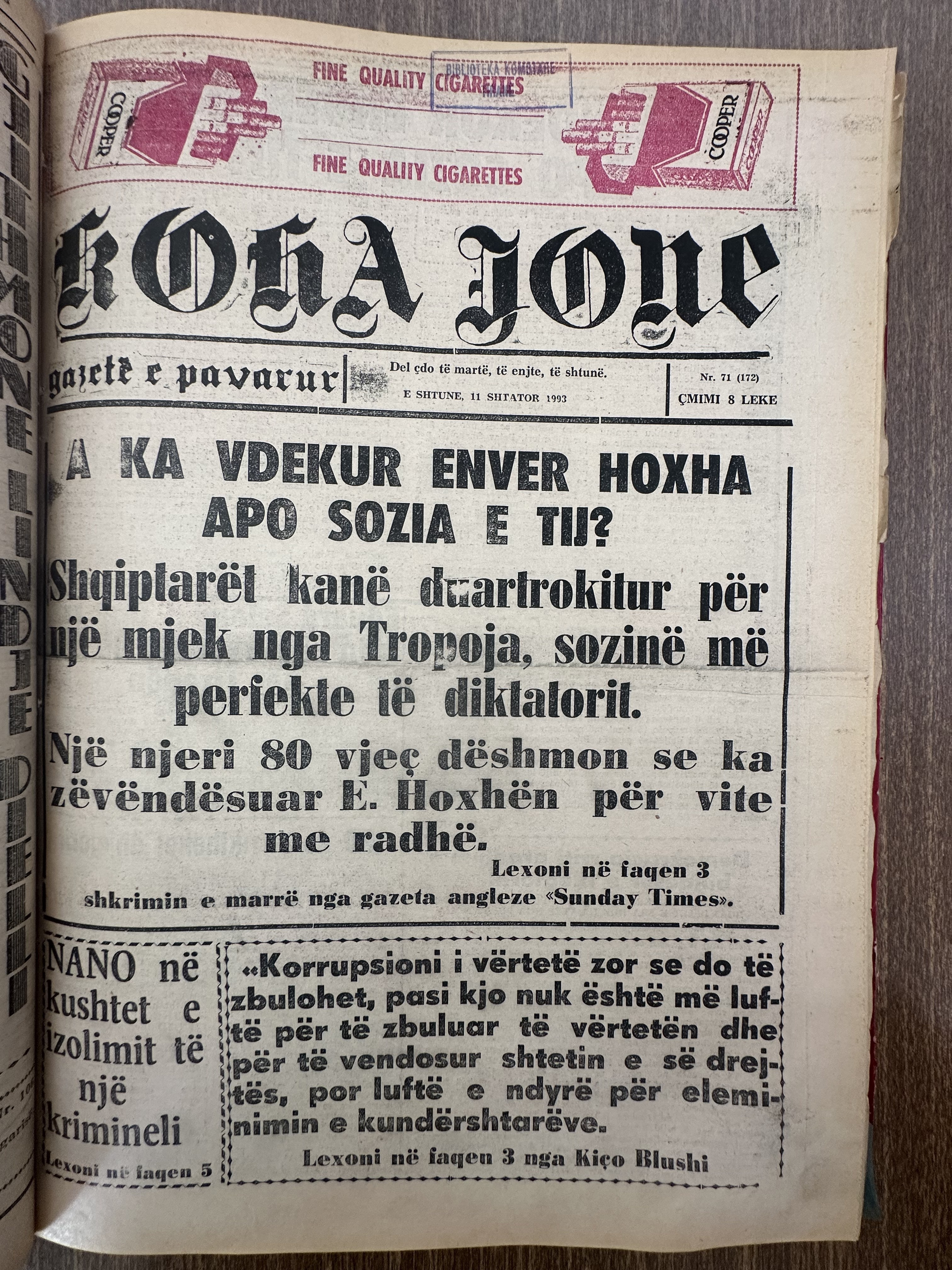 Koha Jonë 1993-02-11