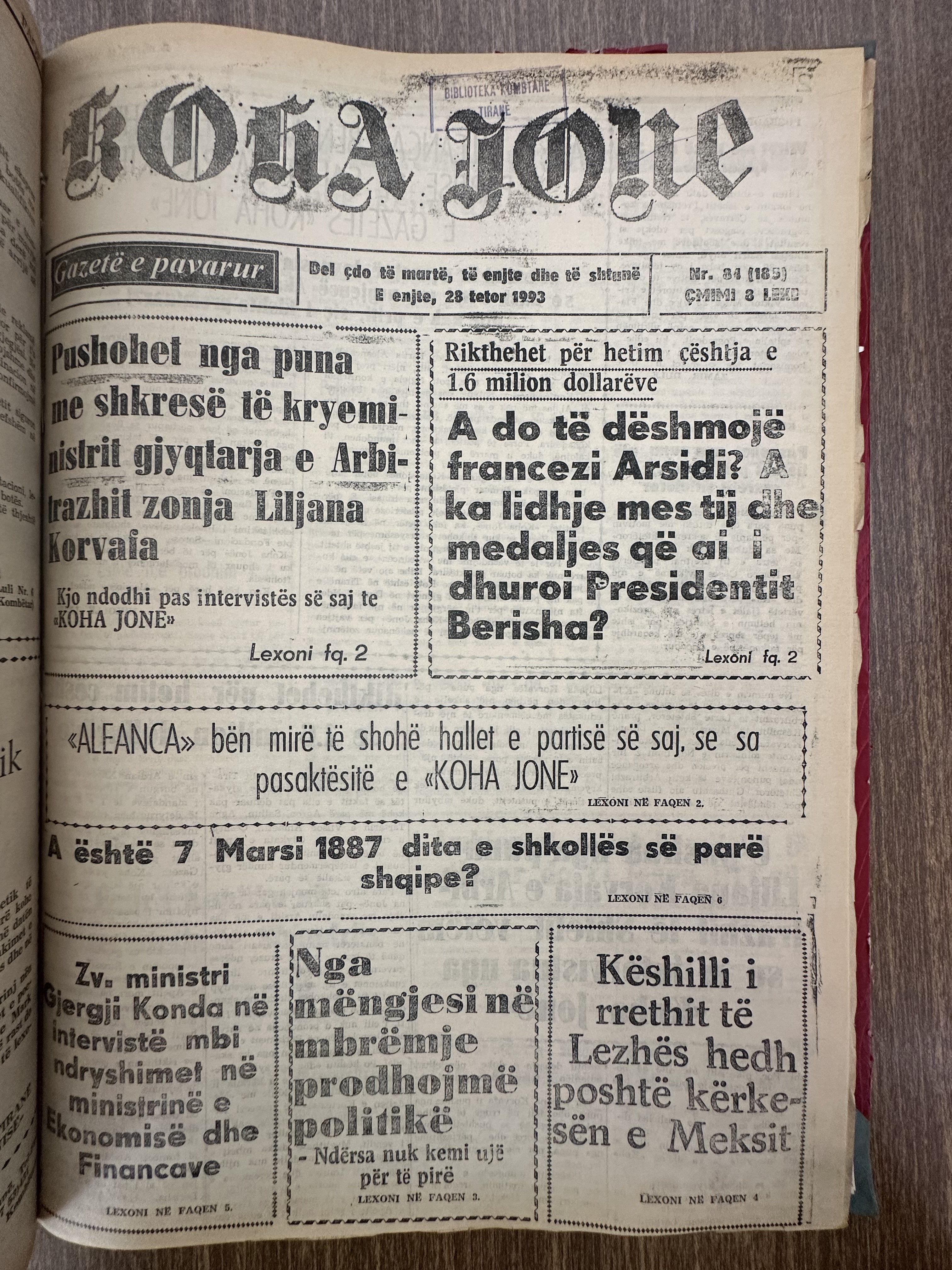 Koha Jonë 1993-10-28