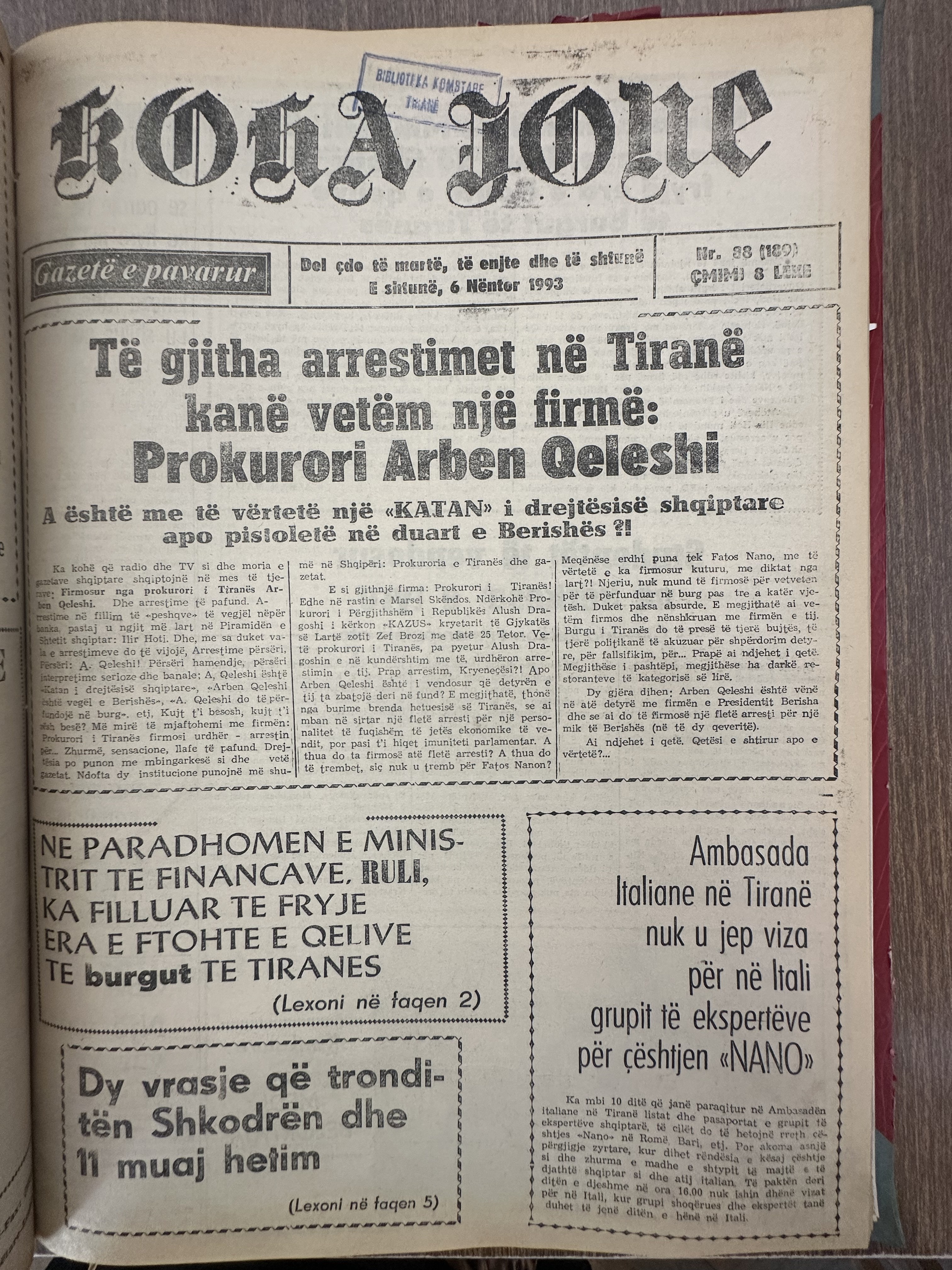 Koha Jonë 1993-11-06