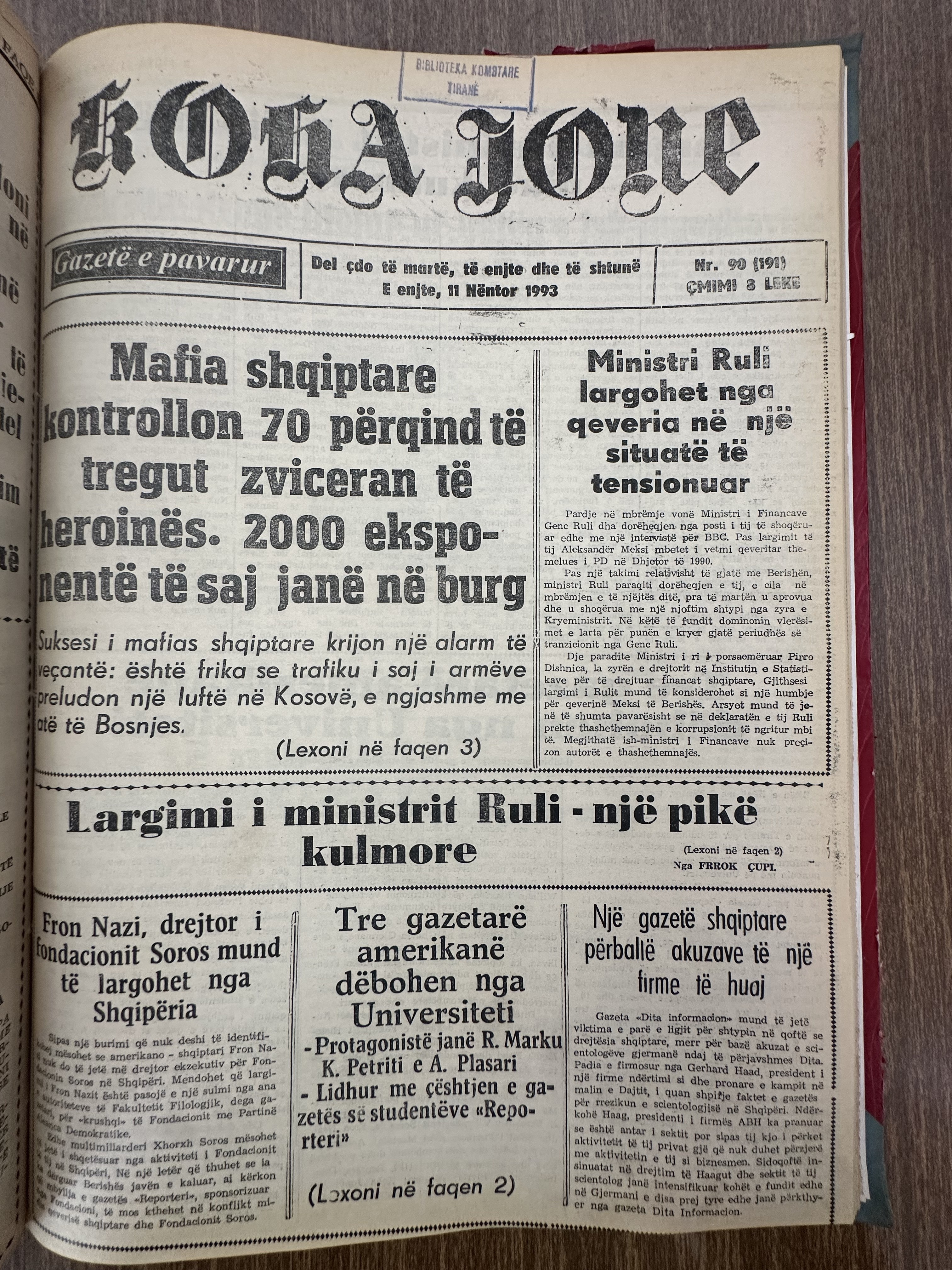 Koha Jonë 1993-11-11