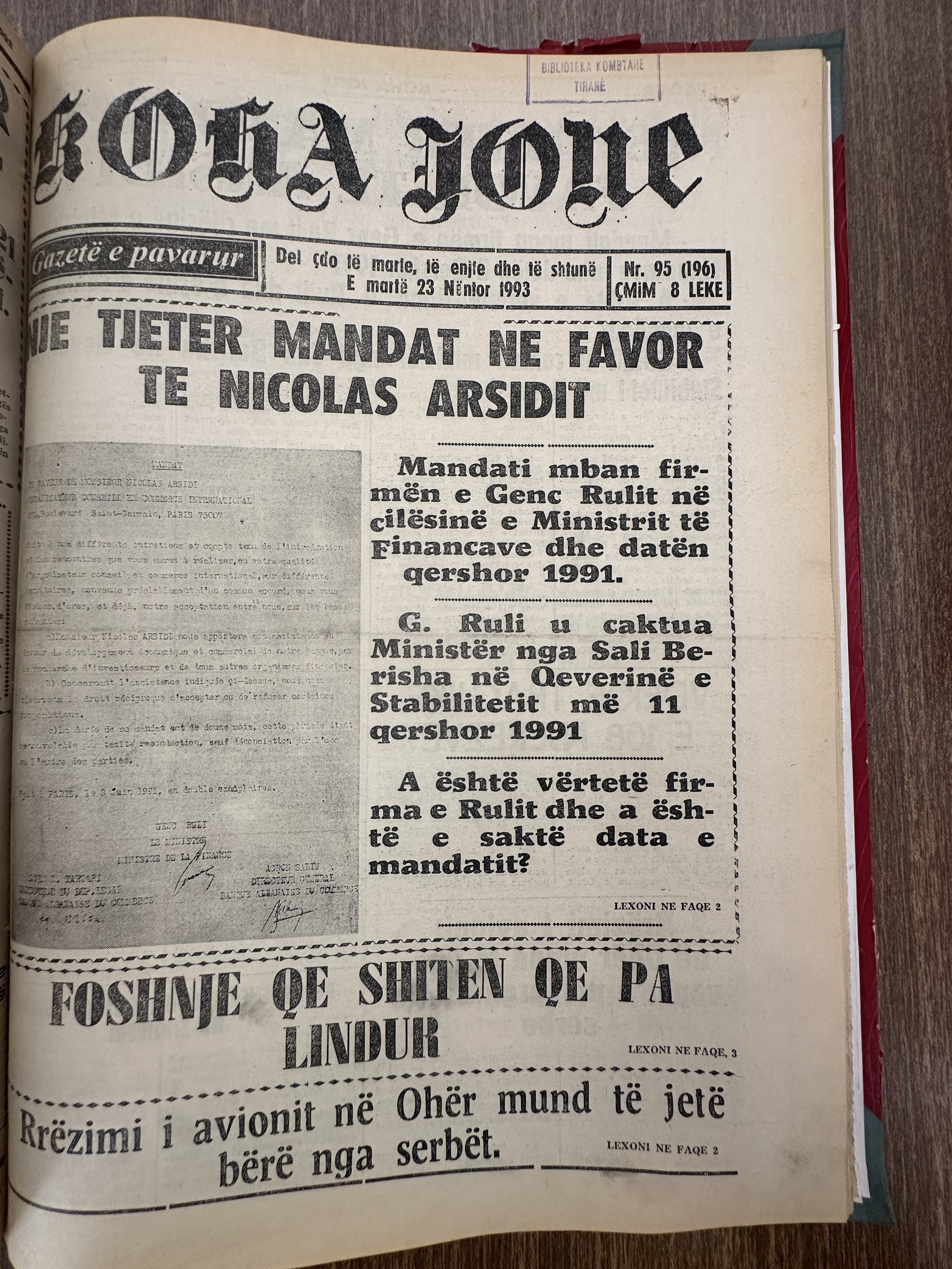 Koha Jonë 1993-11-23