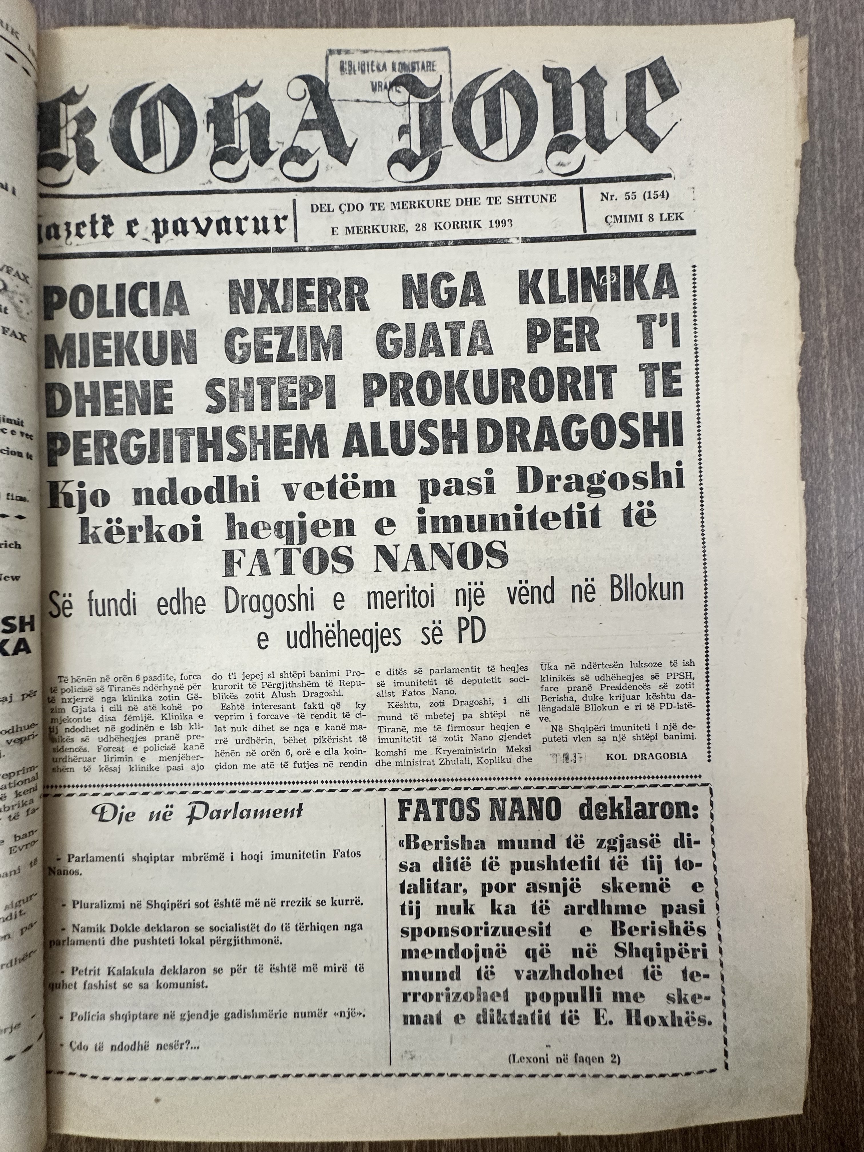 Koha Jonë 1993-07-28
