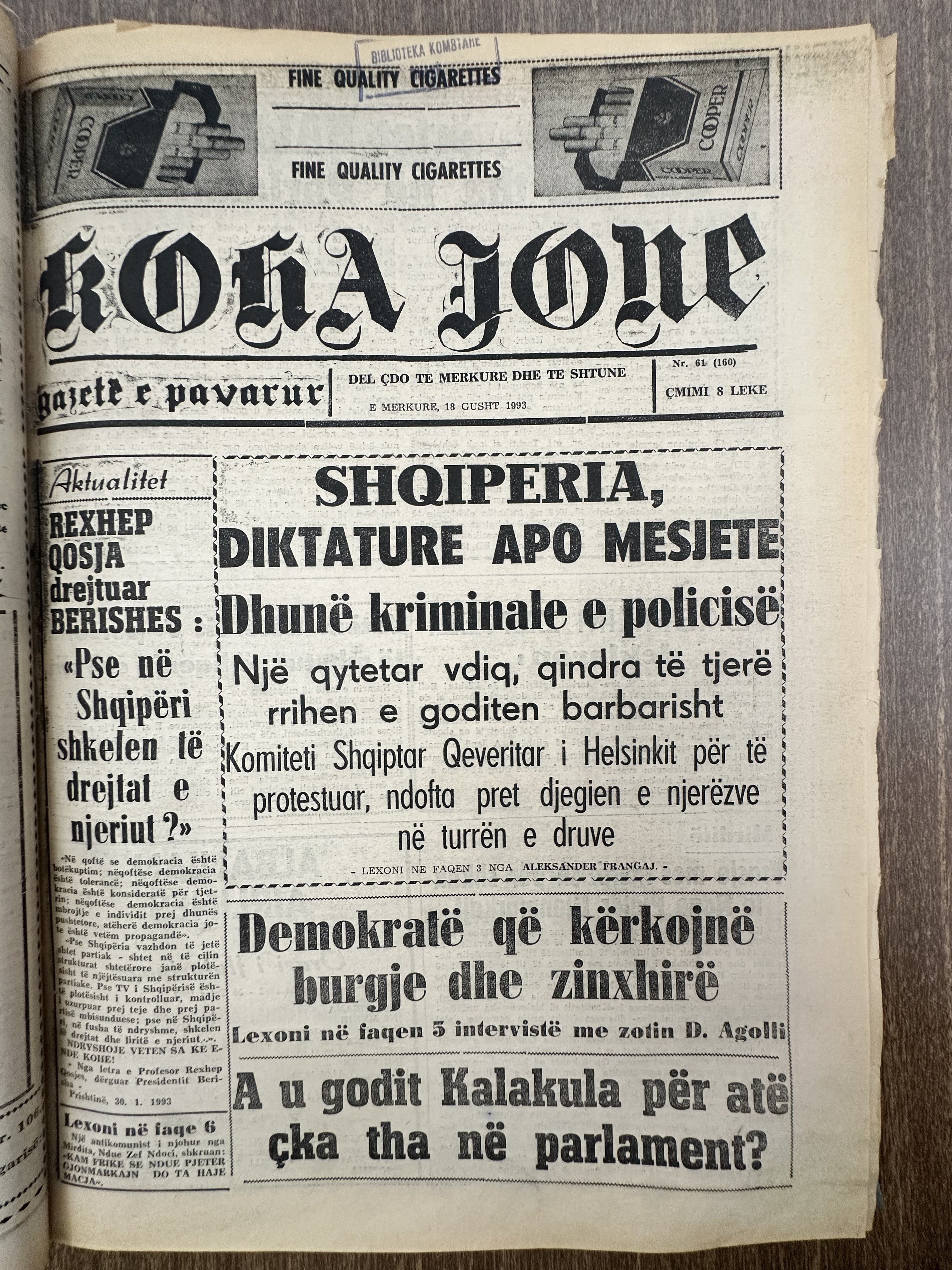 Koha Jonë 1993-08-18
