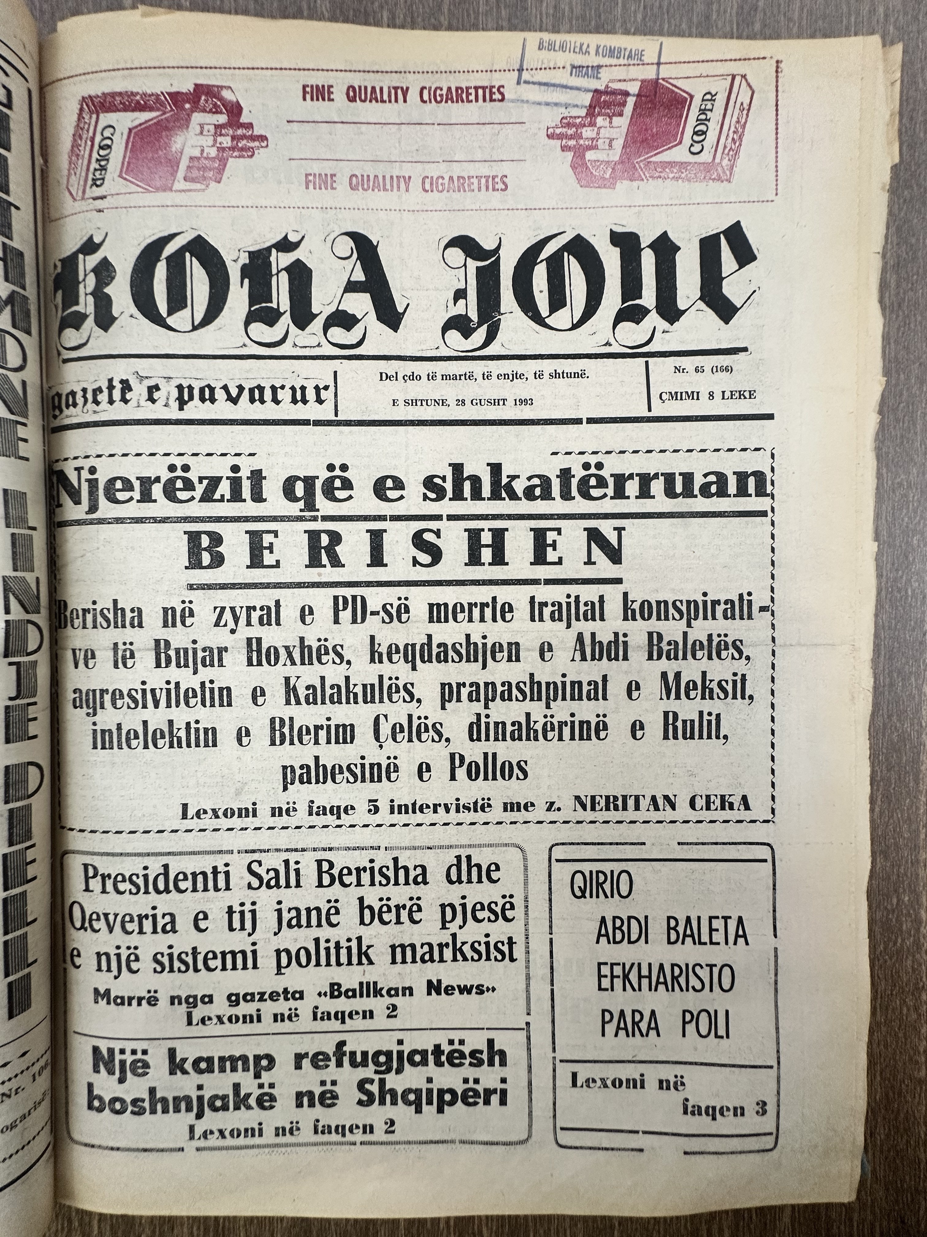 Koha Jonë 1993-08-28