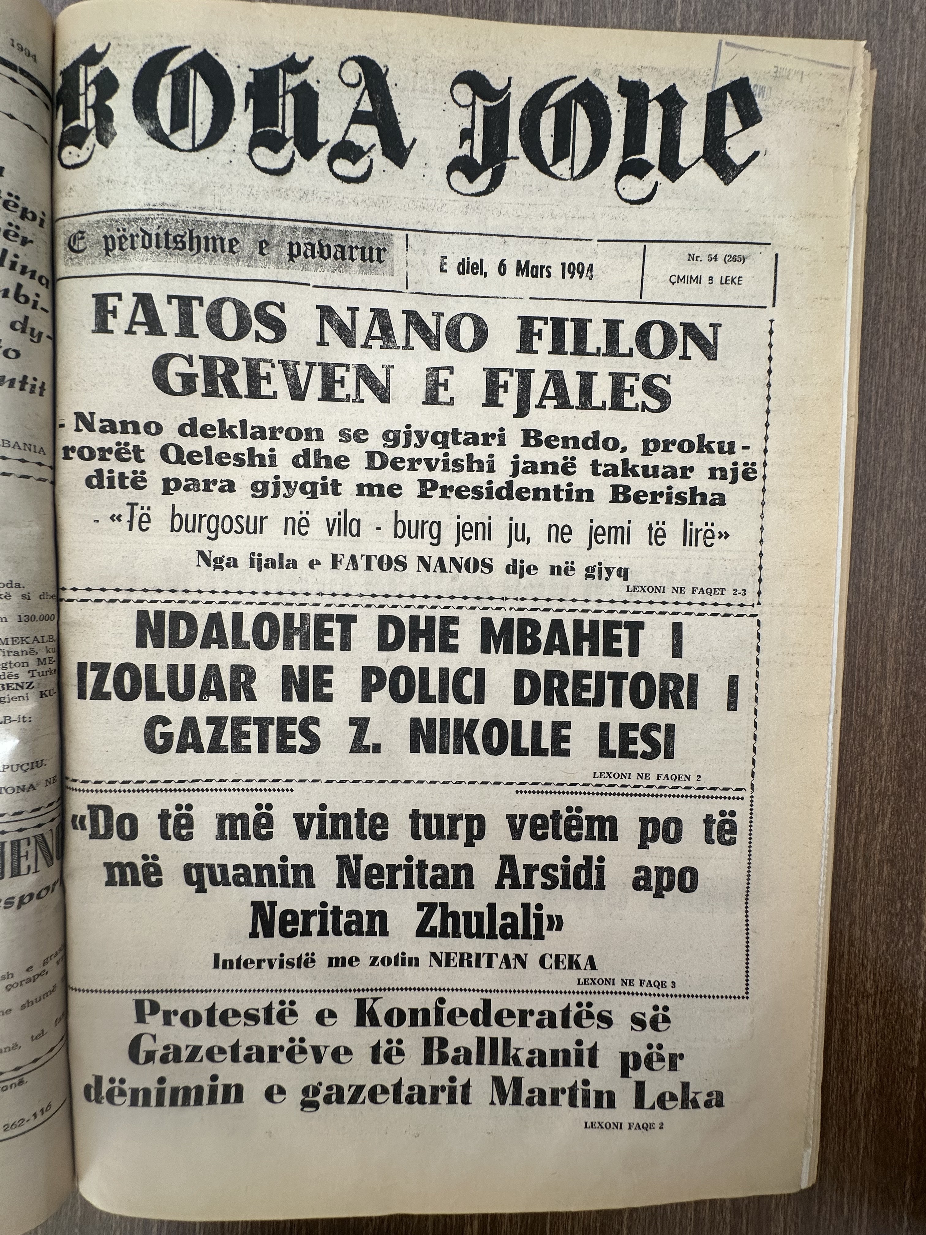 Koha Jonë 1994-03-06