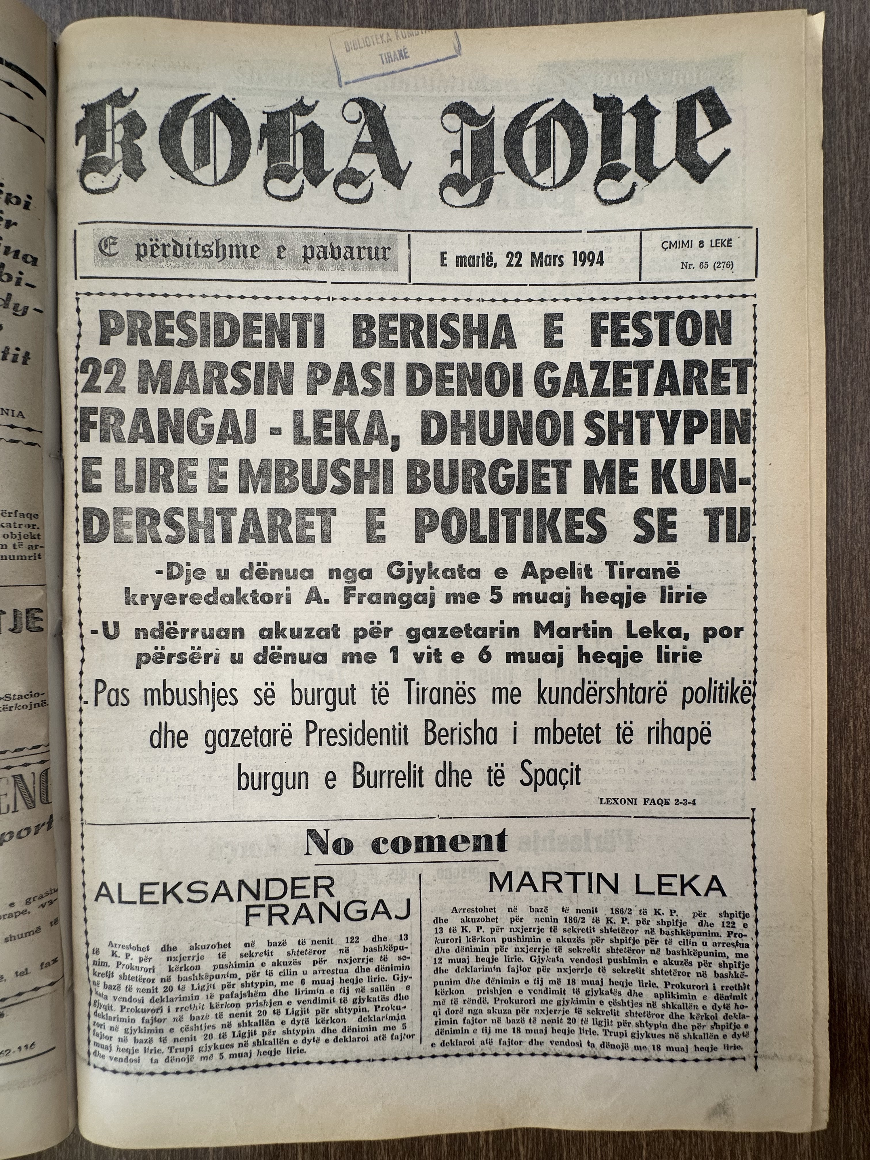 Koha Jonë 1994-03-22