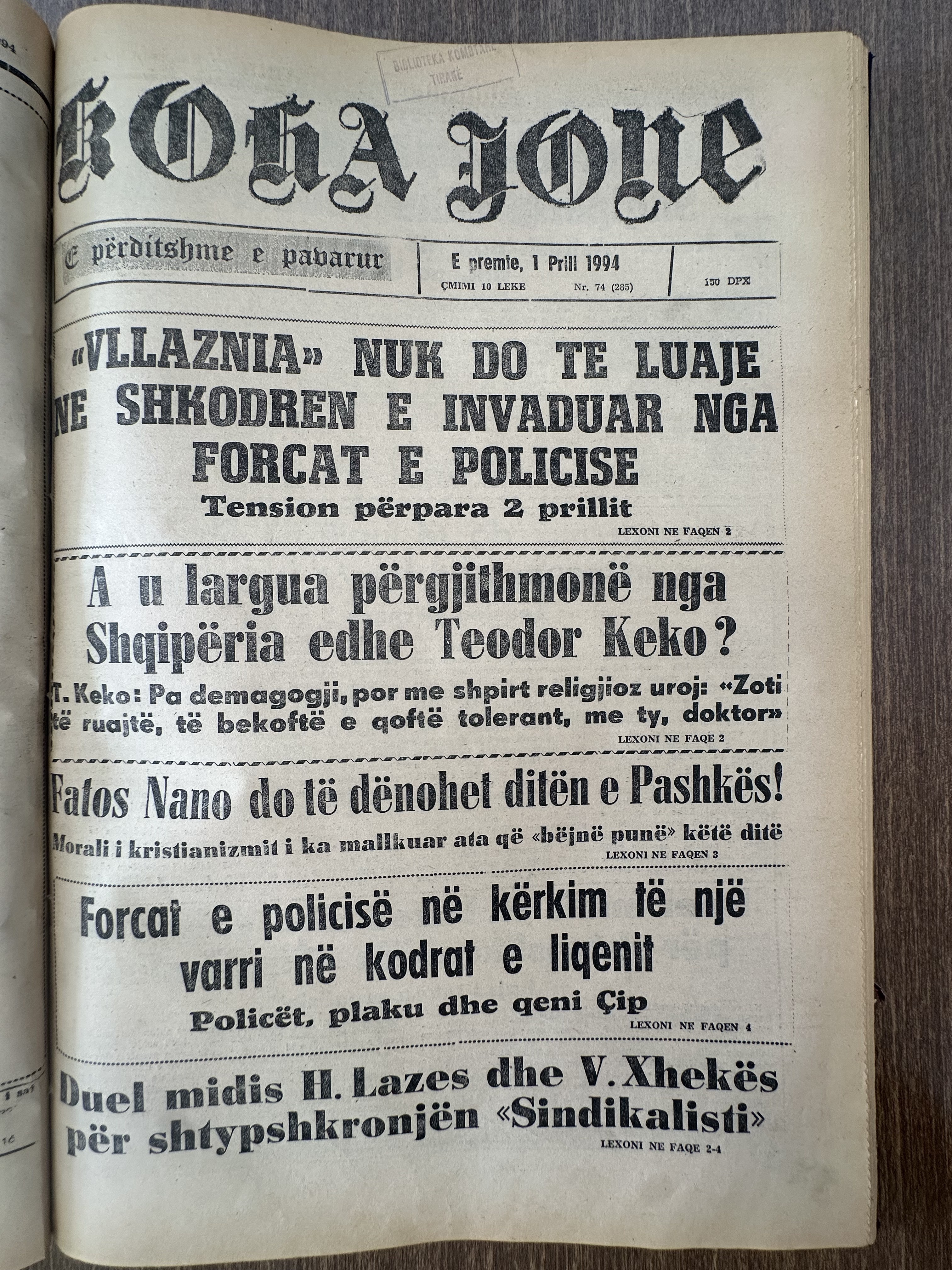 Koha Jonë 1994-04-01