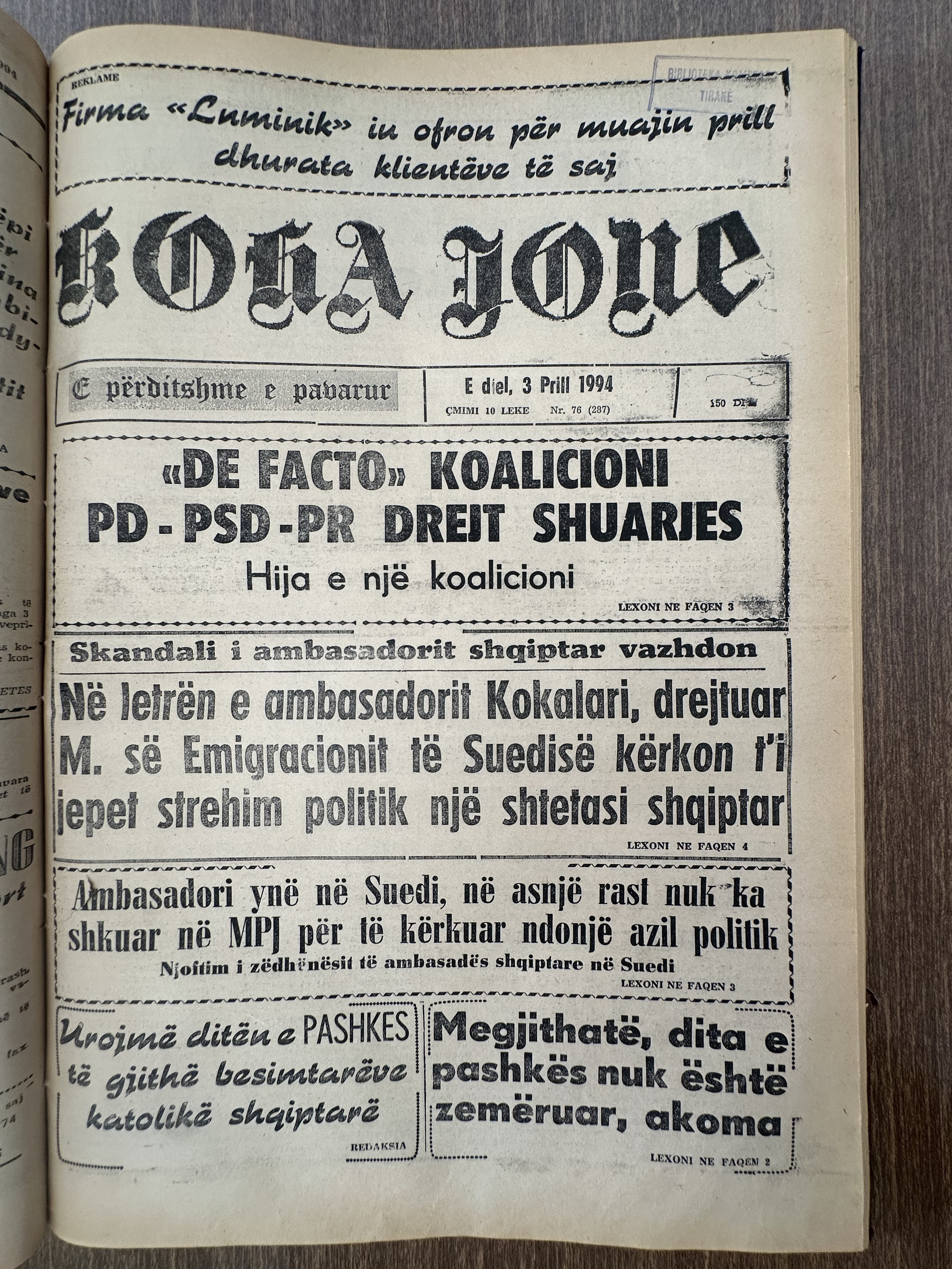Koha Jonë 1994-04-03