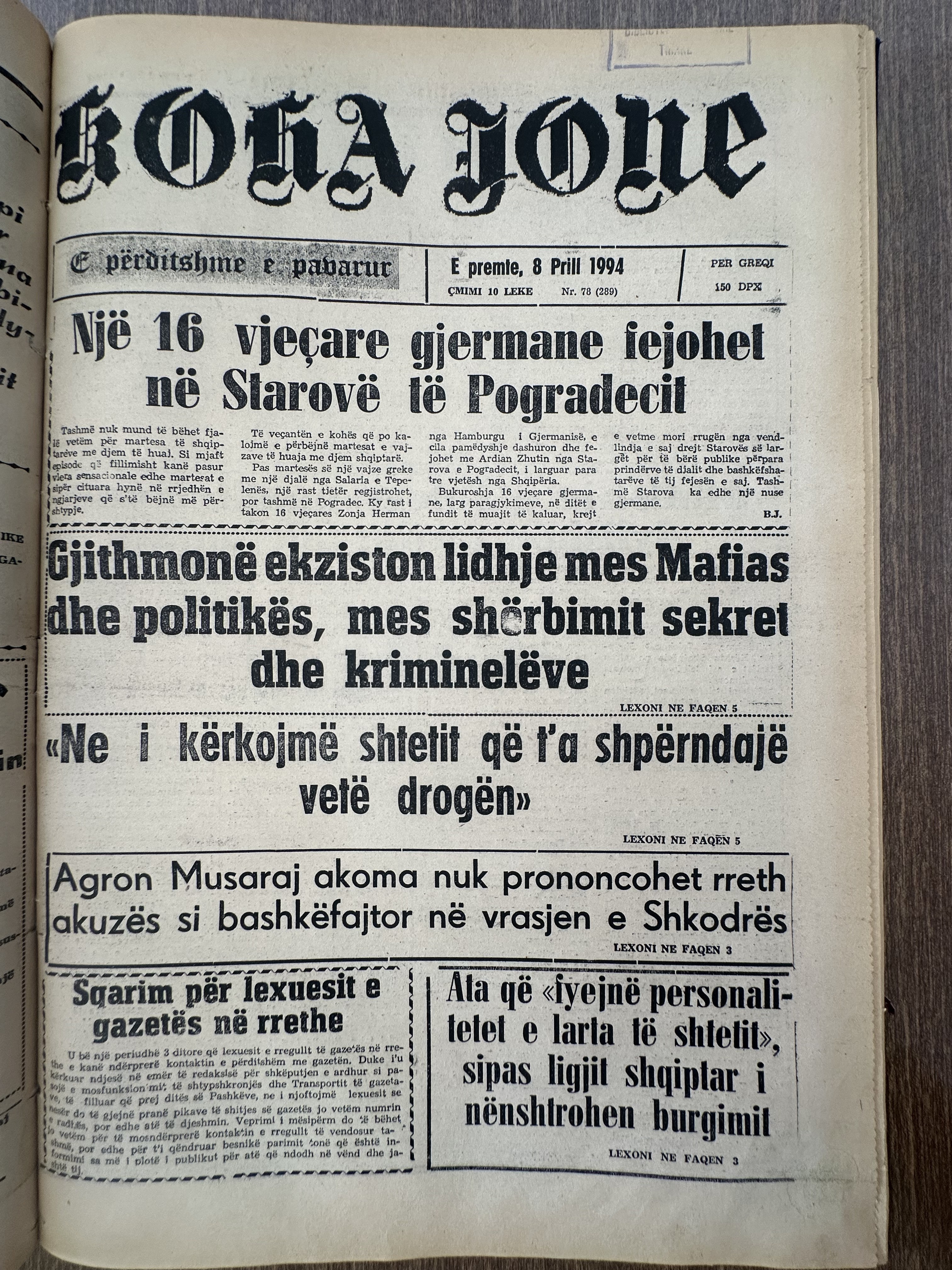Koha Jonë 1994-04-08