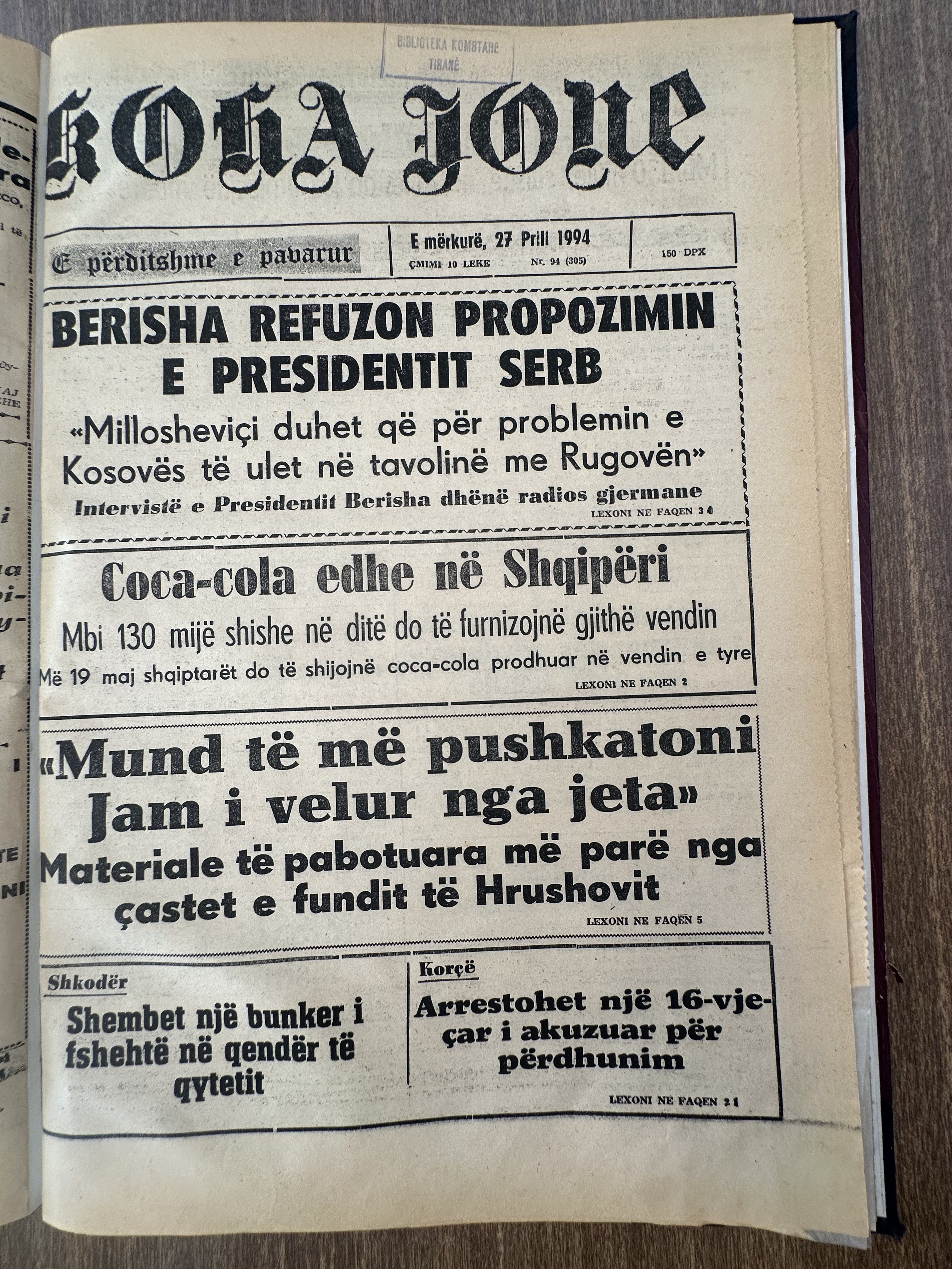 Koha Jonë 1994-04-27