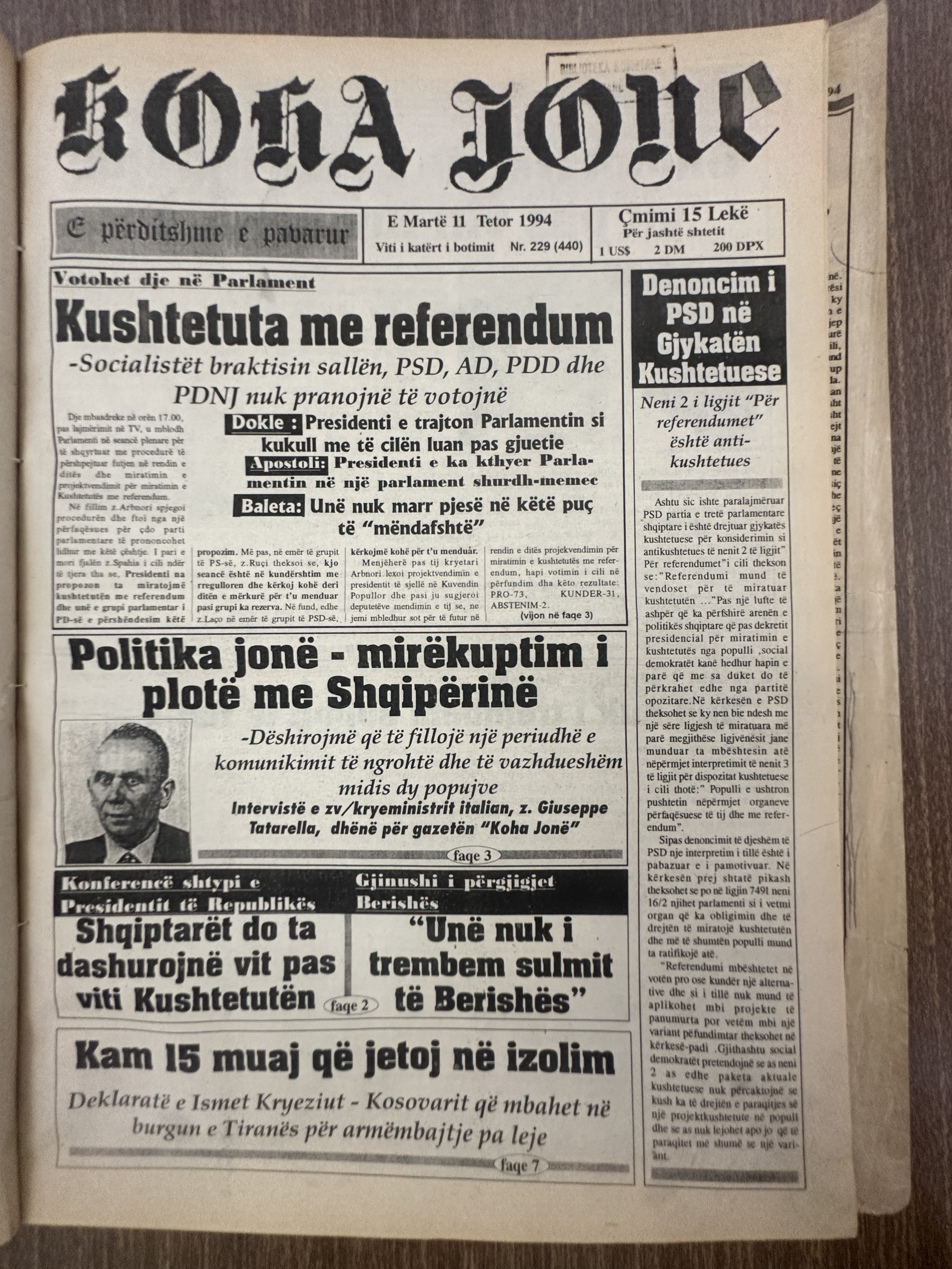 Koha Jonë 1994-10-11