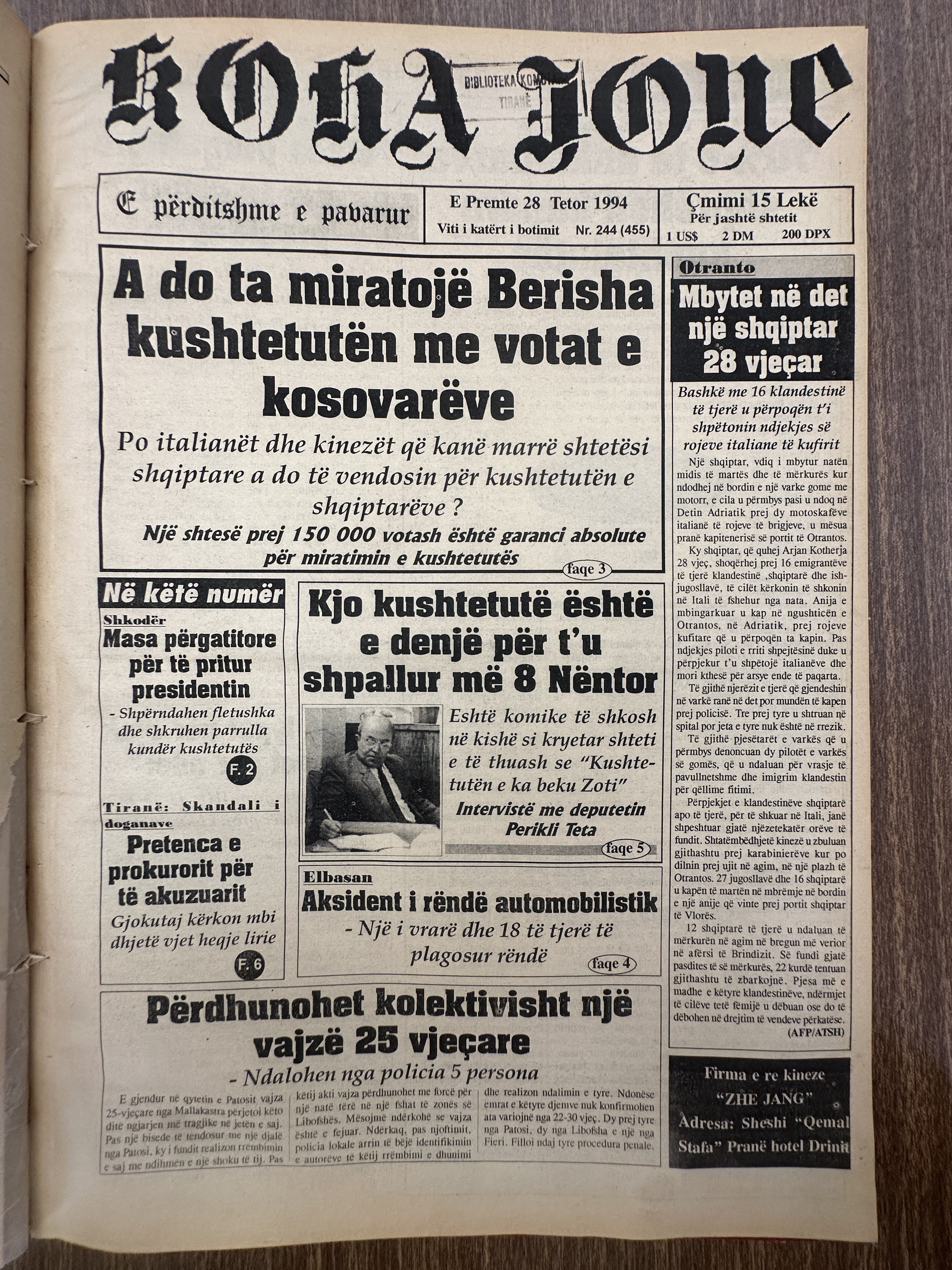 Koha Jonë 1994-10-28