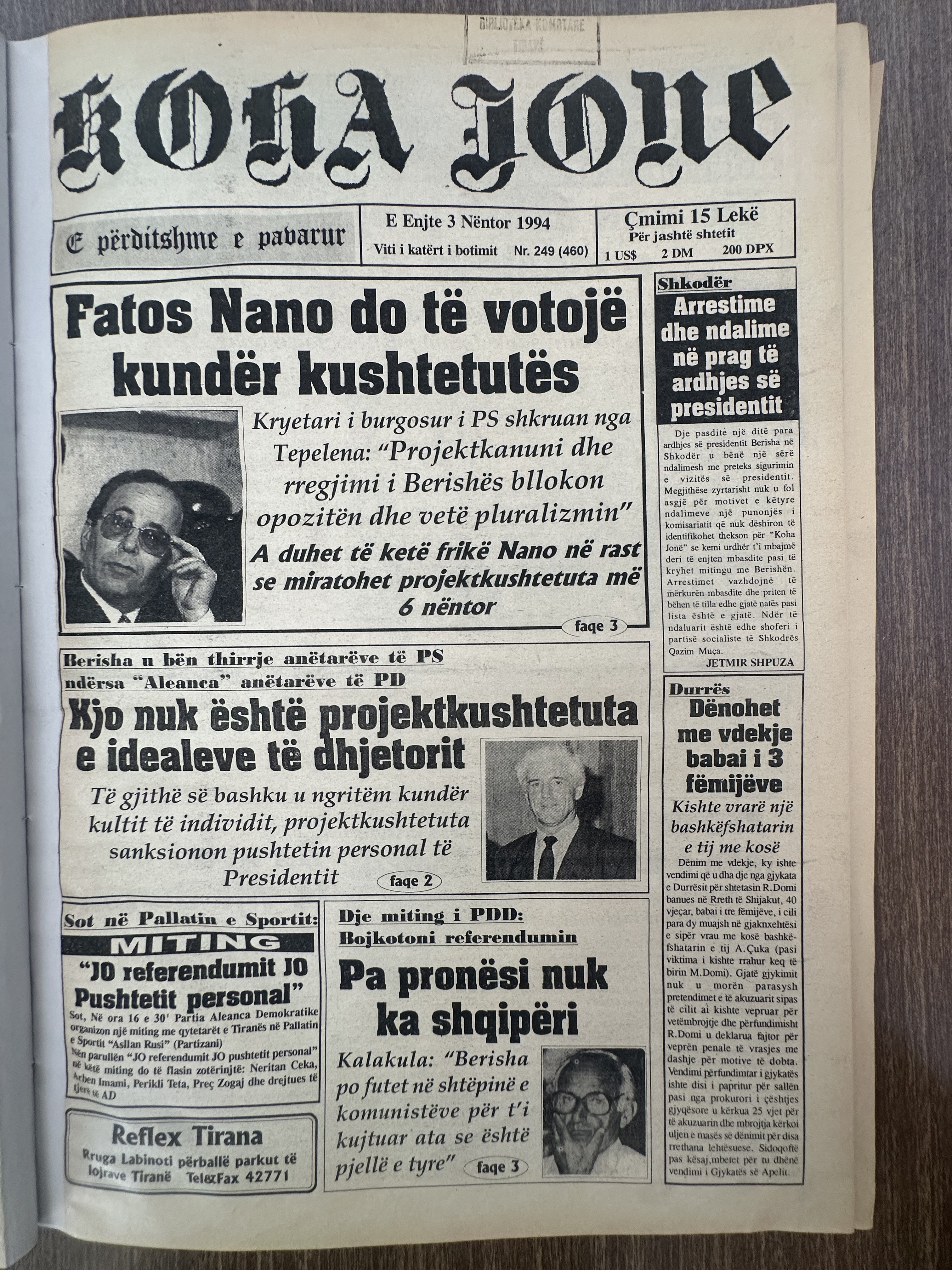 Koha Jonë 1994-11-03