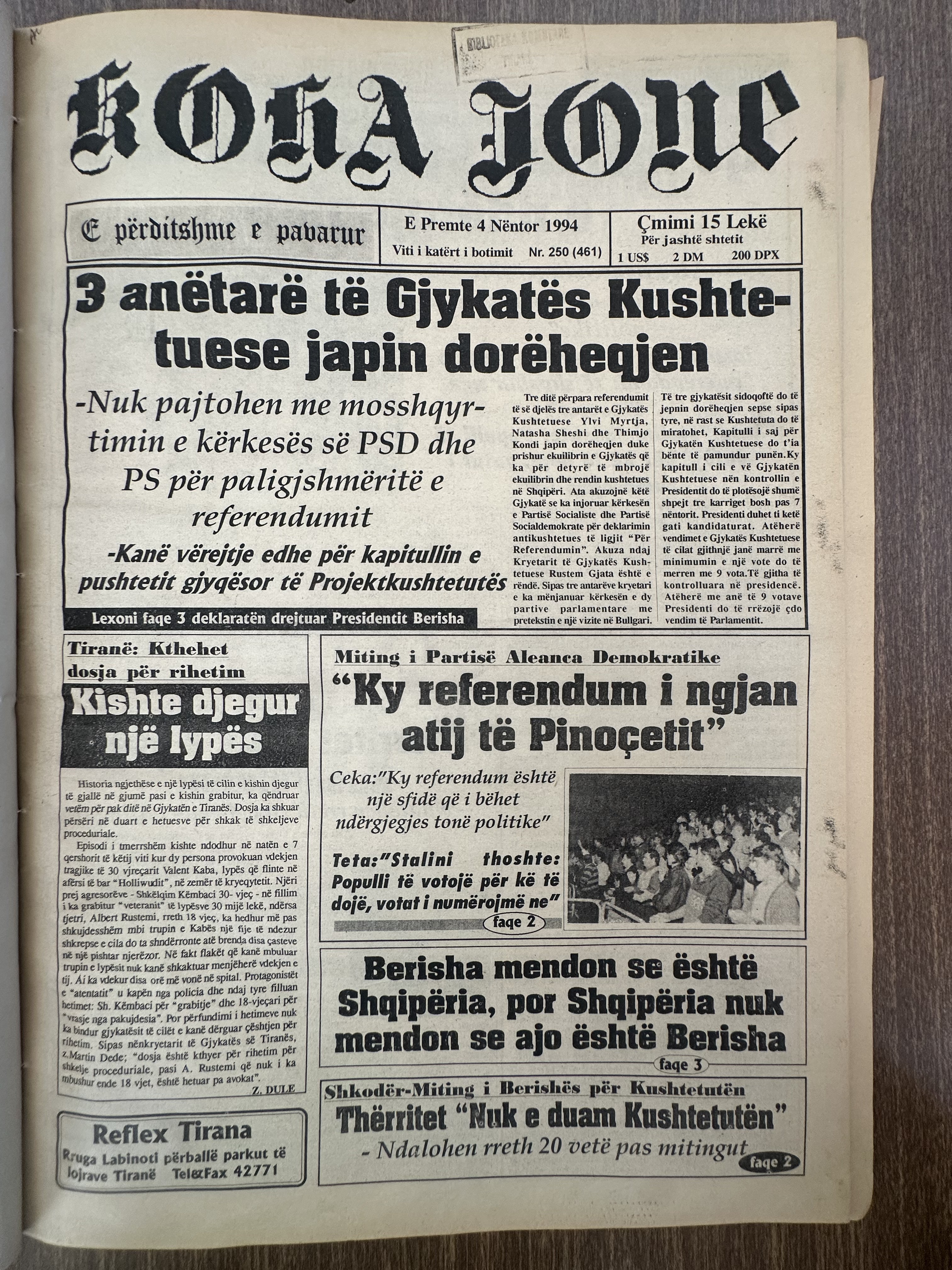 Koha Jonë 1994-11-04