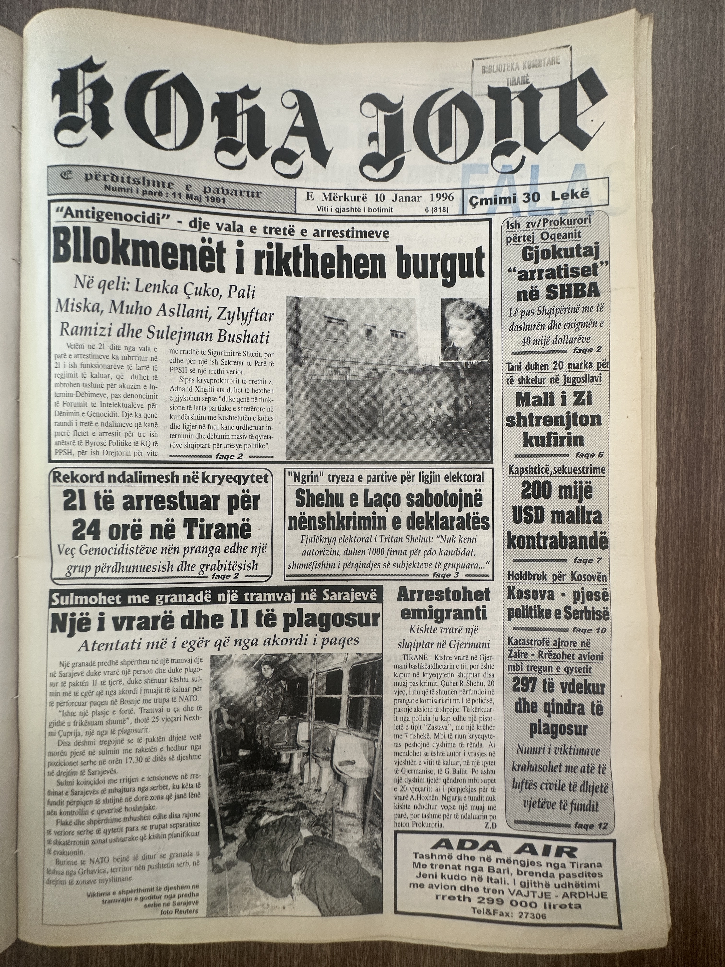 Koha Jonë 1996-01-10