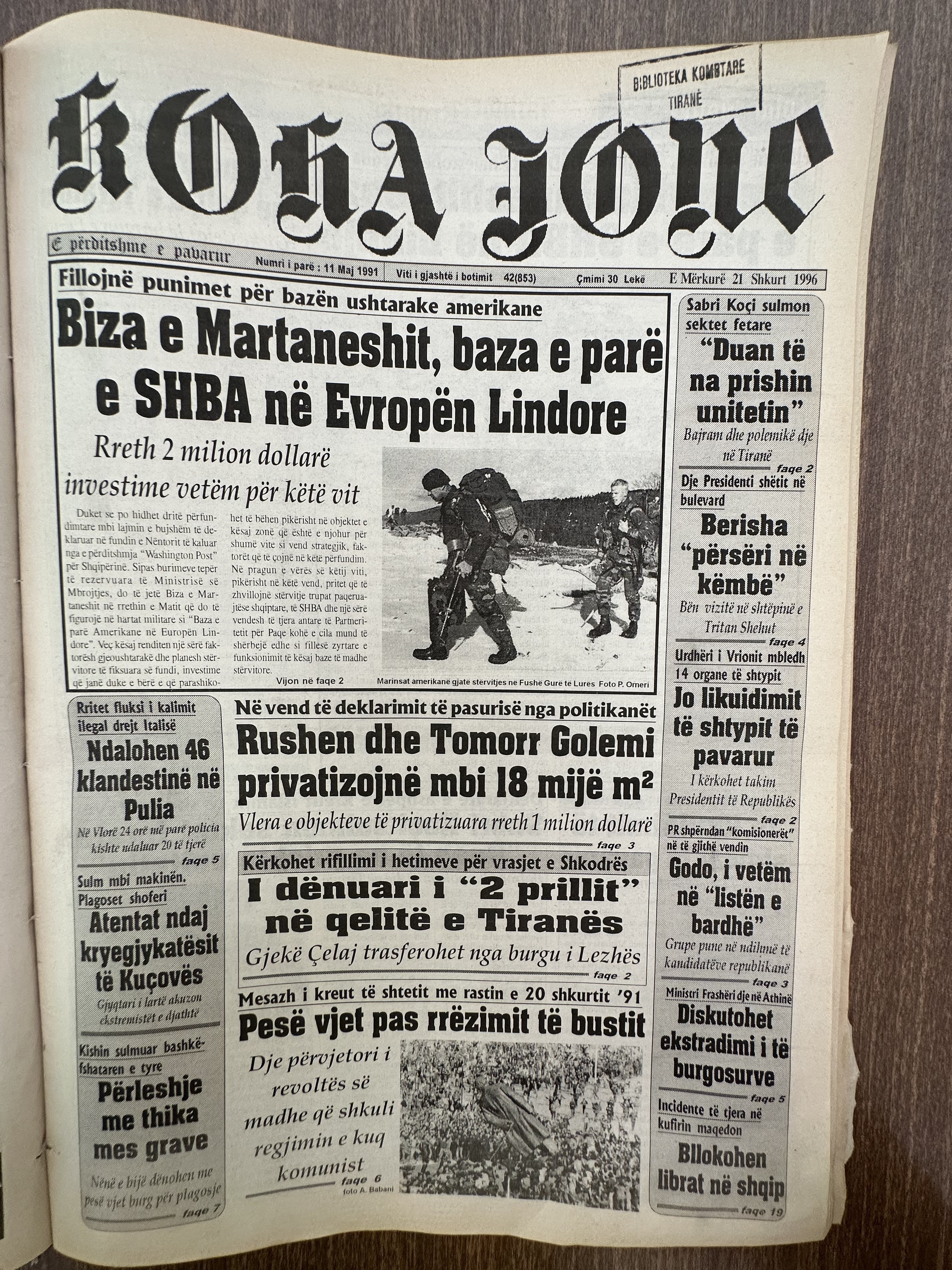 Koha Jonë 1996-02-21