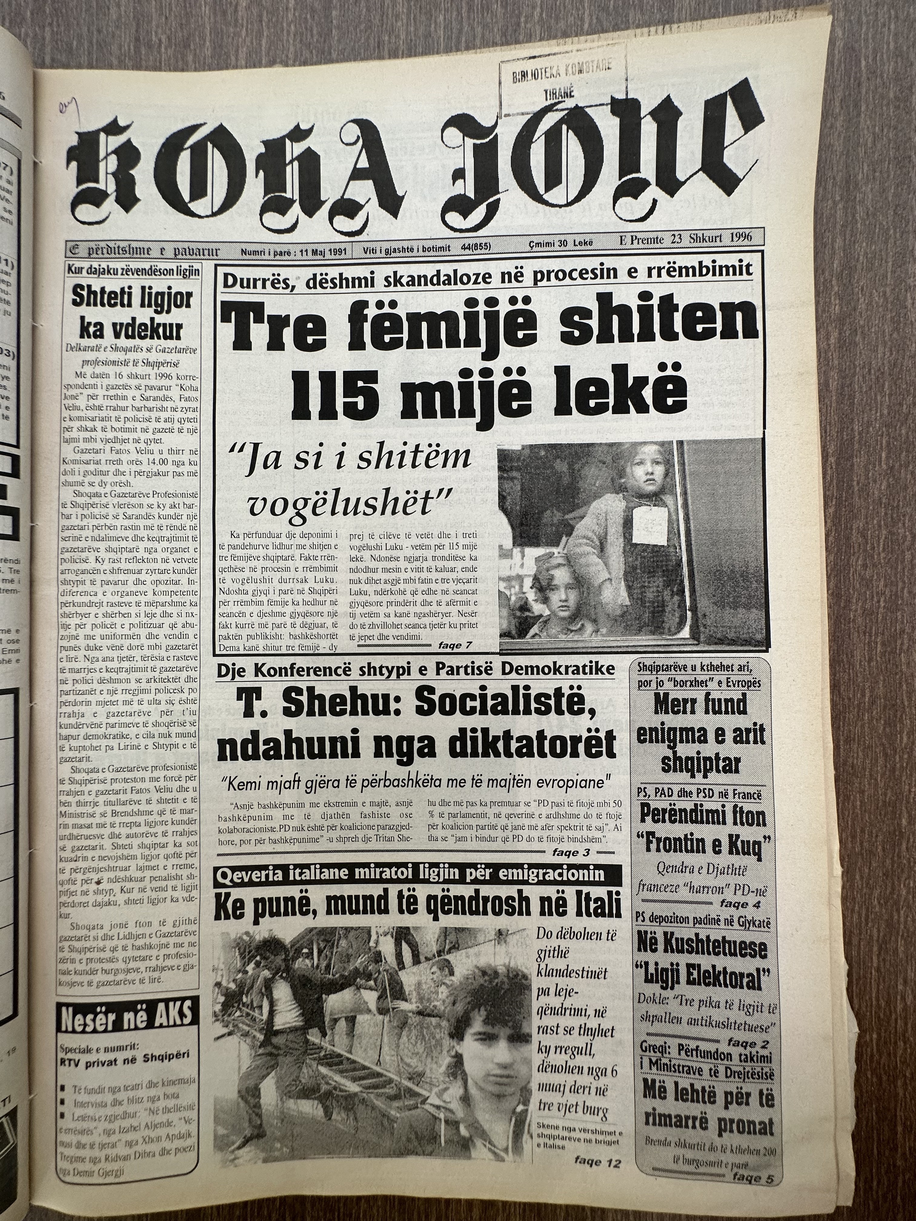 Koha Jonë 1996-02-23