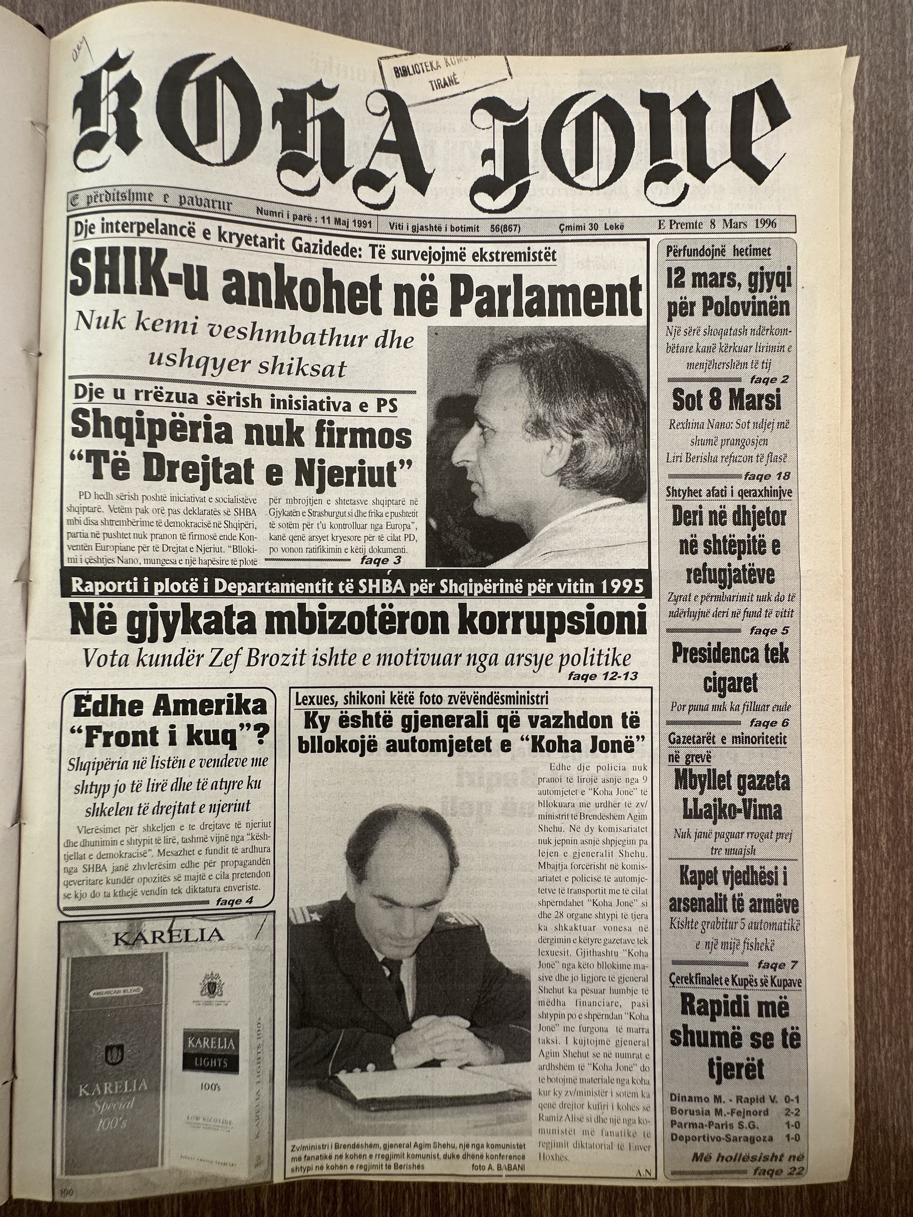 Koha Jonë 1996-03-08