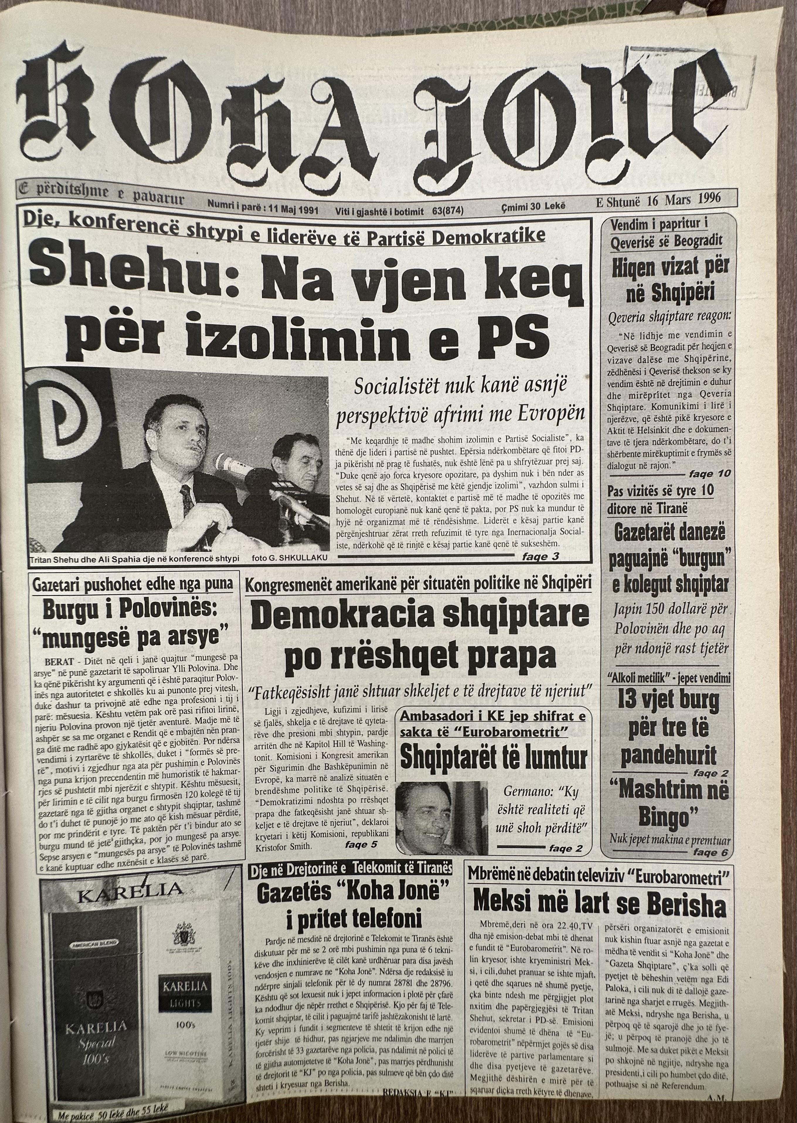 Koha Jonë 1996-03-16