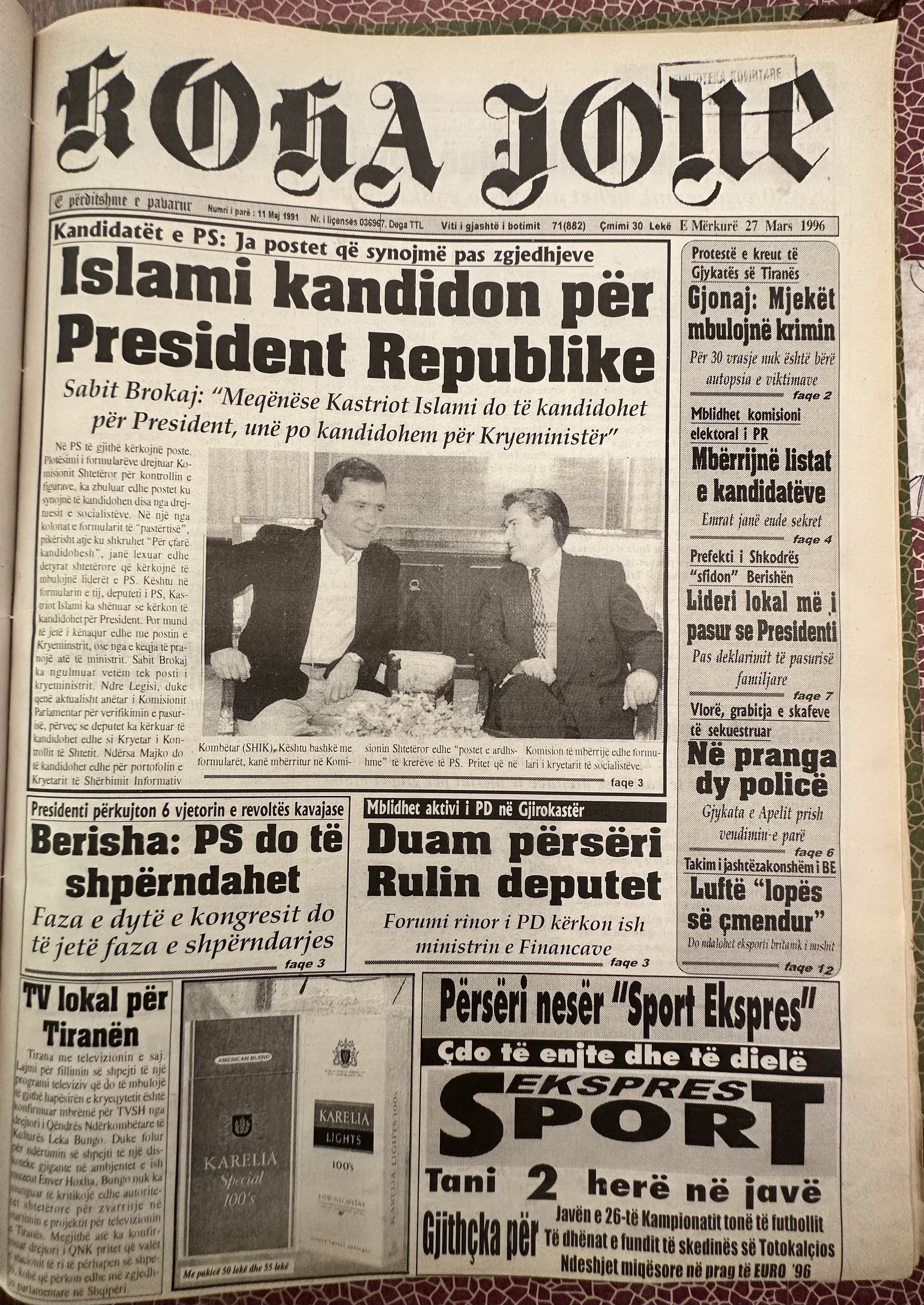 Koha Jonë 1996-03-27