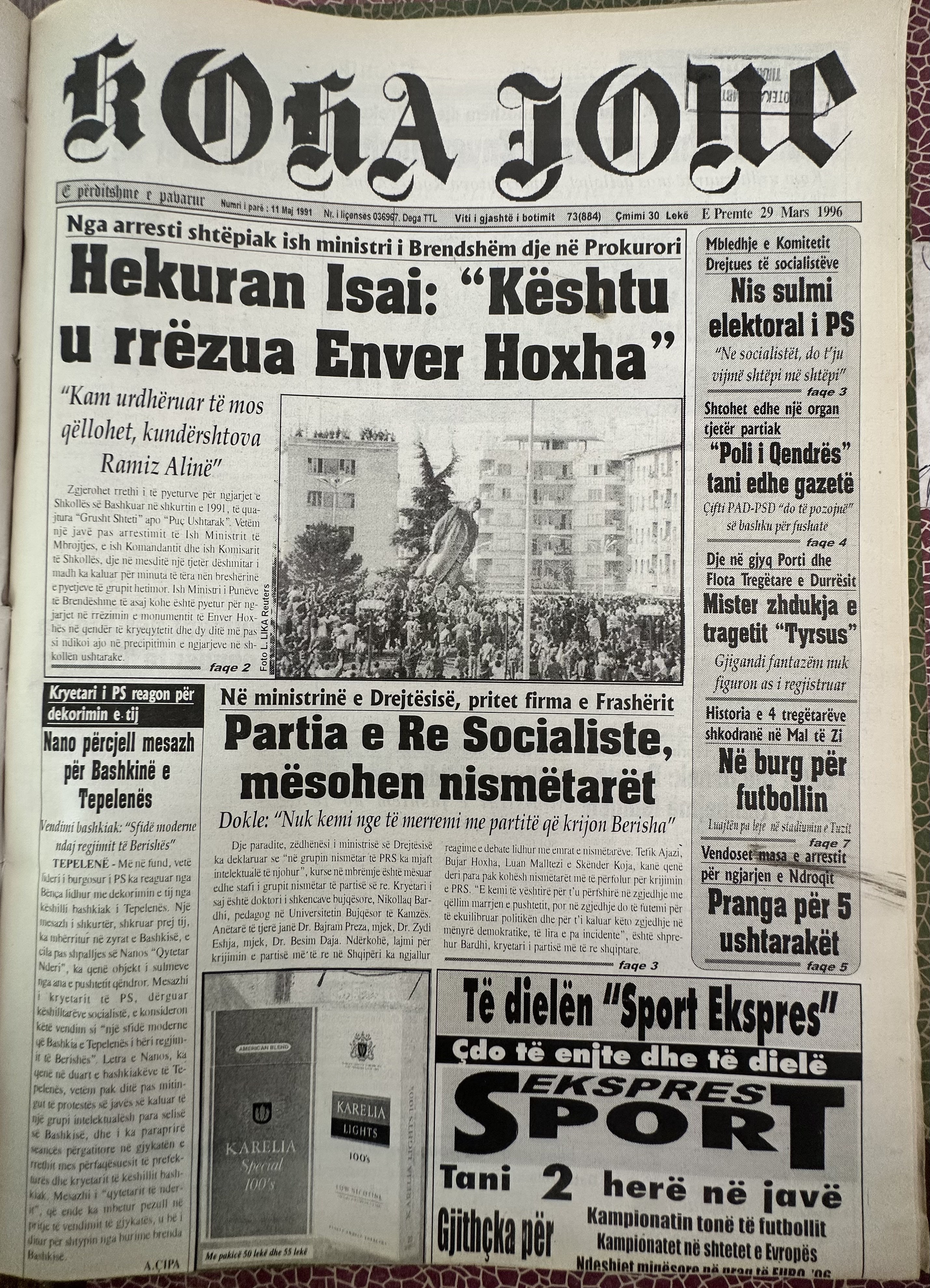 Koha Jonë 1996-03-29
