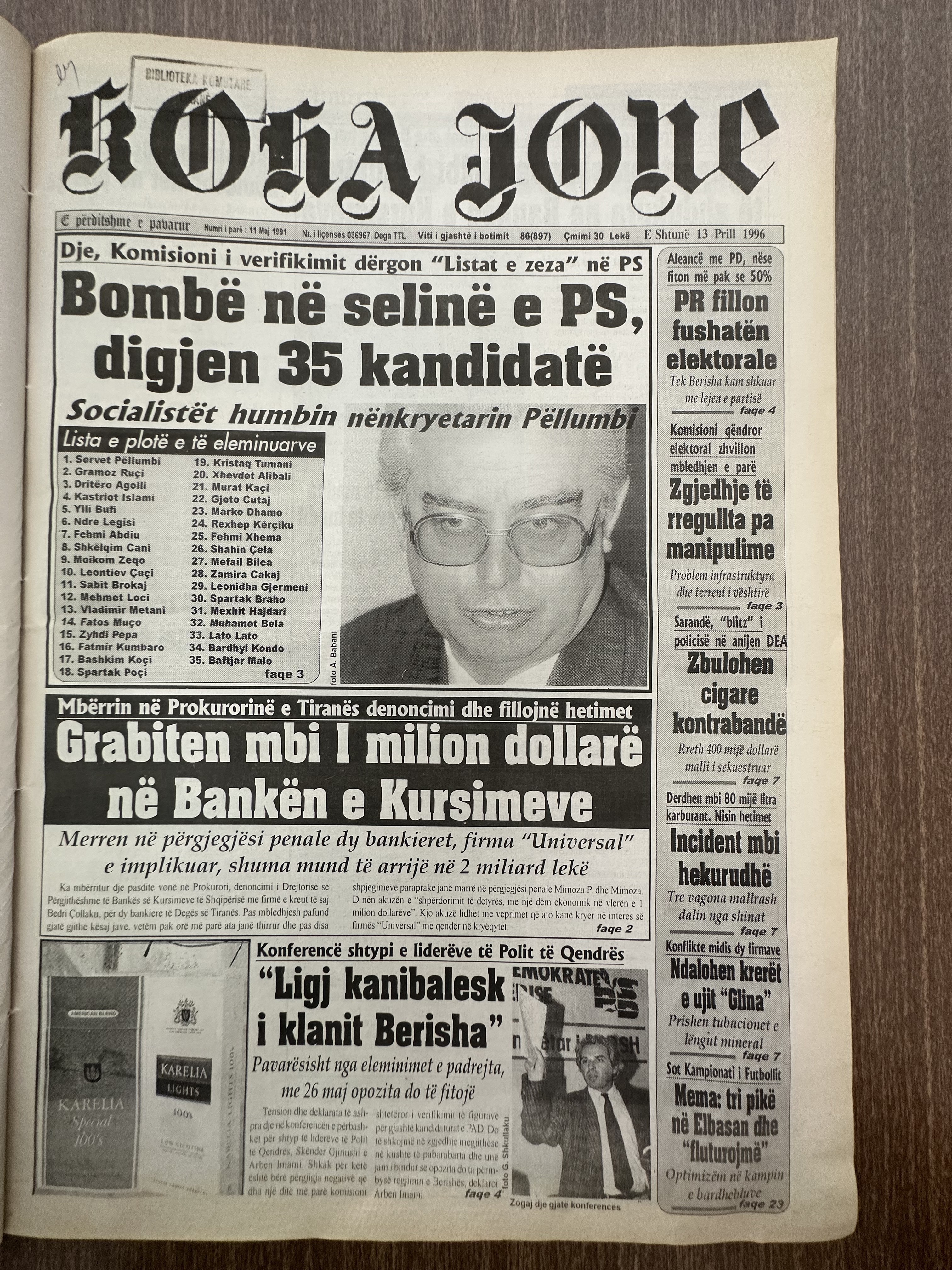 Koha Jonë 1996-04-13