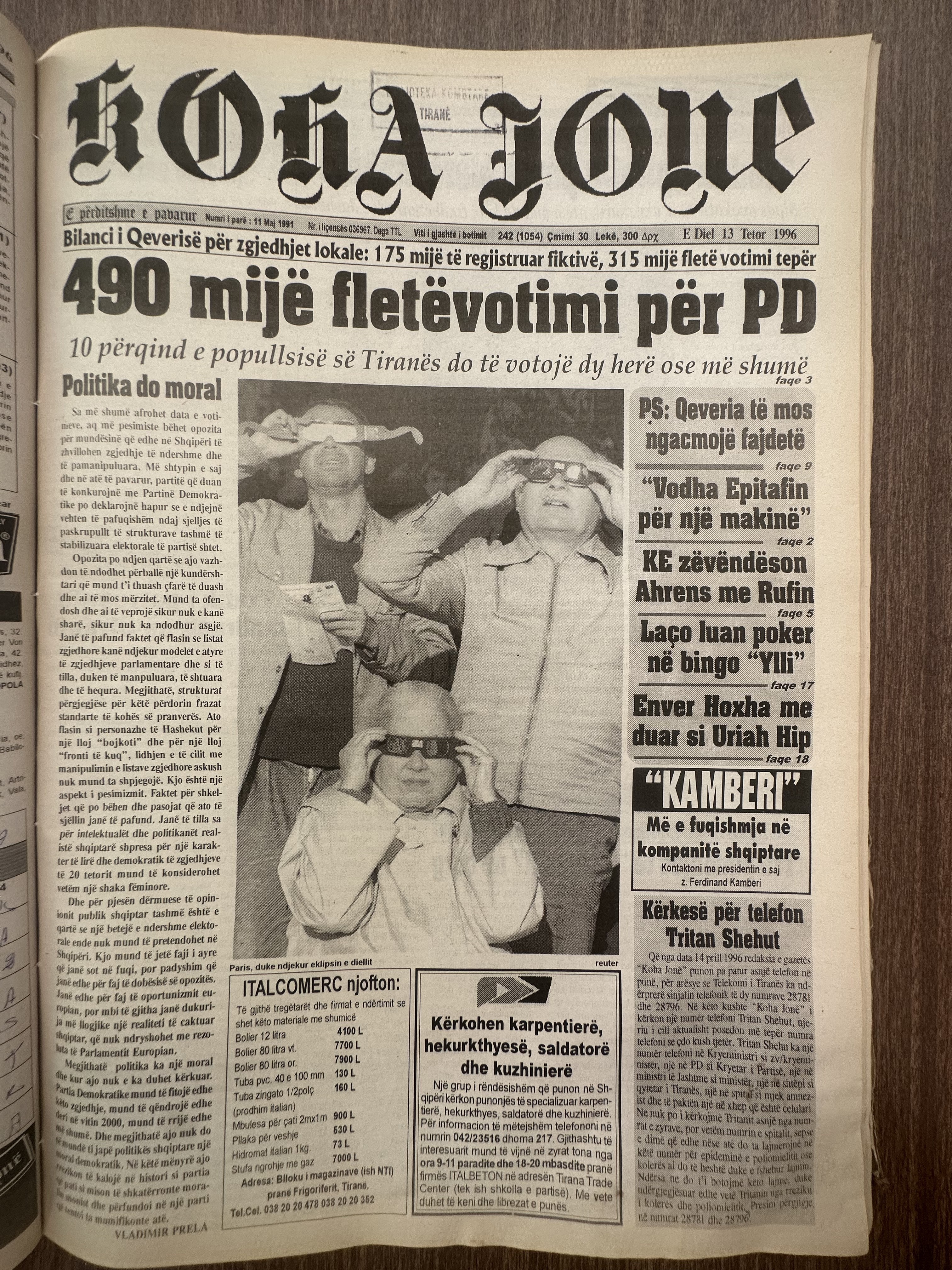 Koha Jonë 1996-10-13