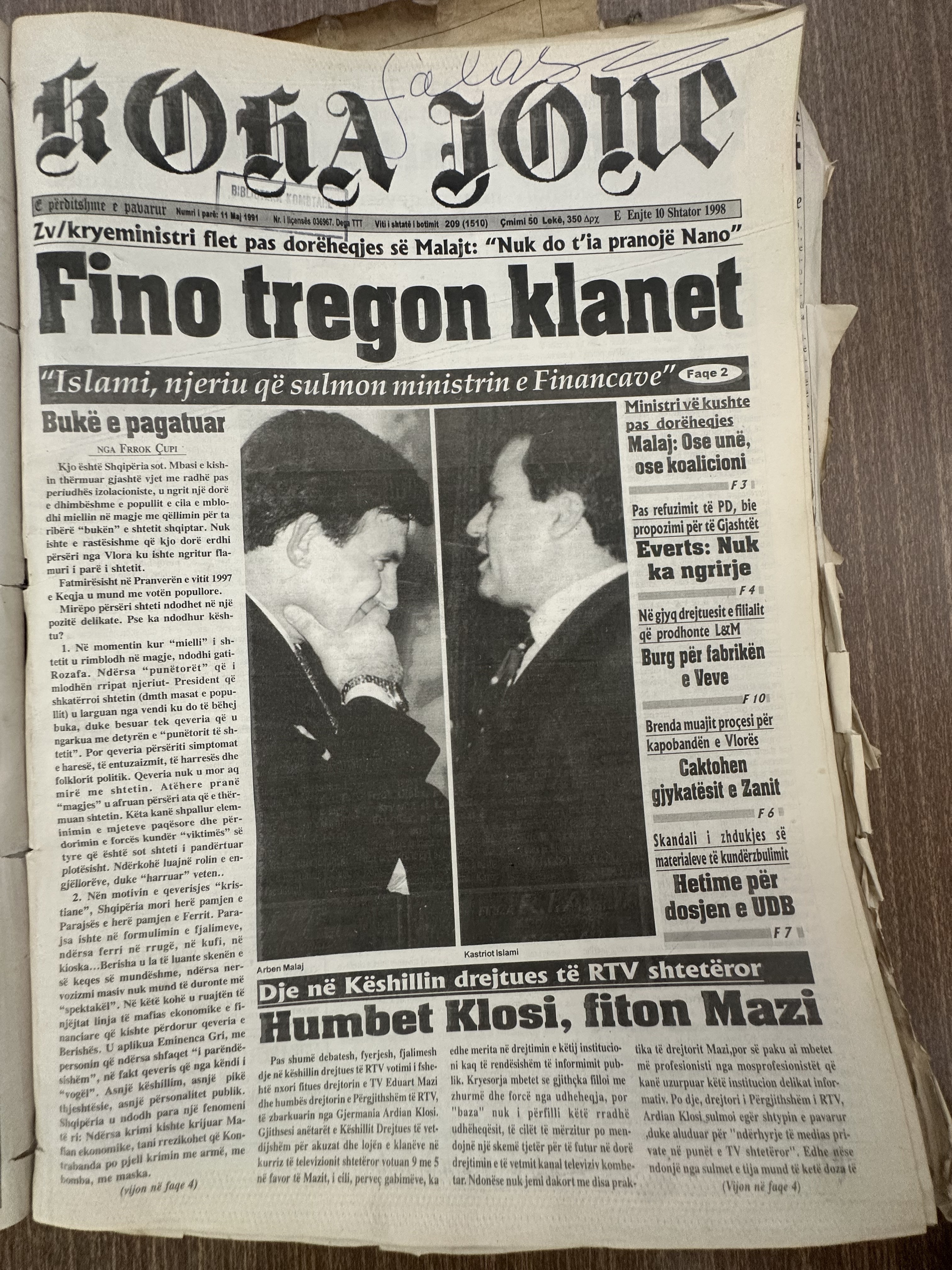 Koha Jonë 1998-09-10