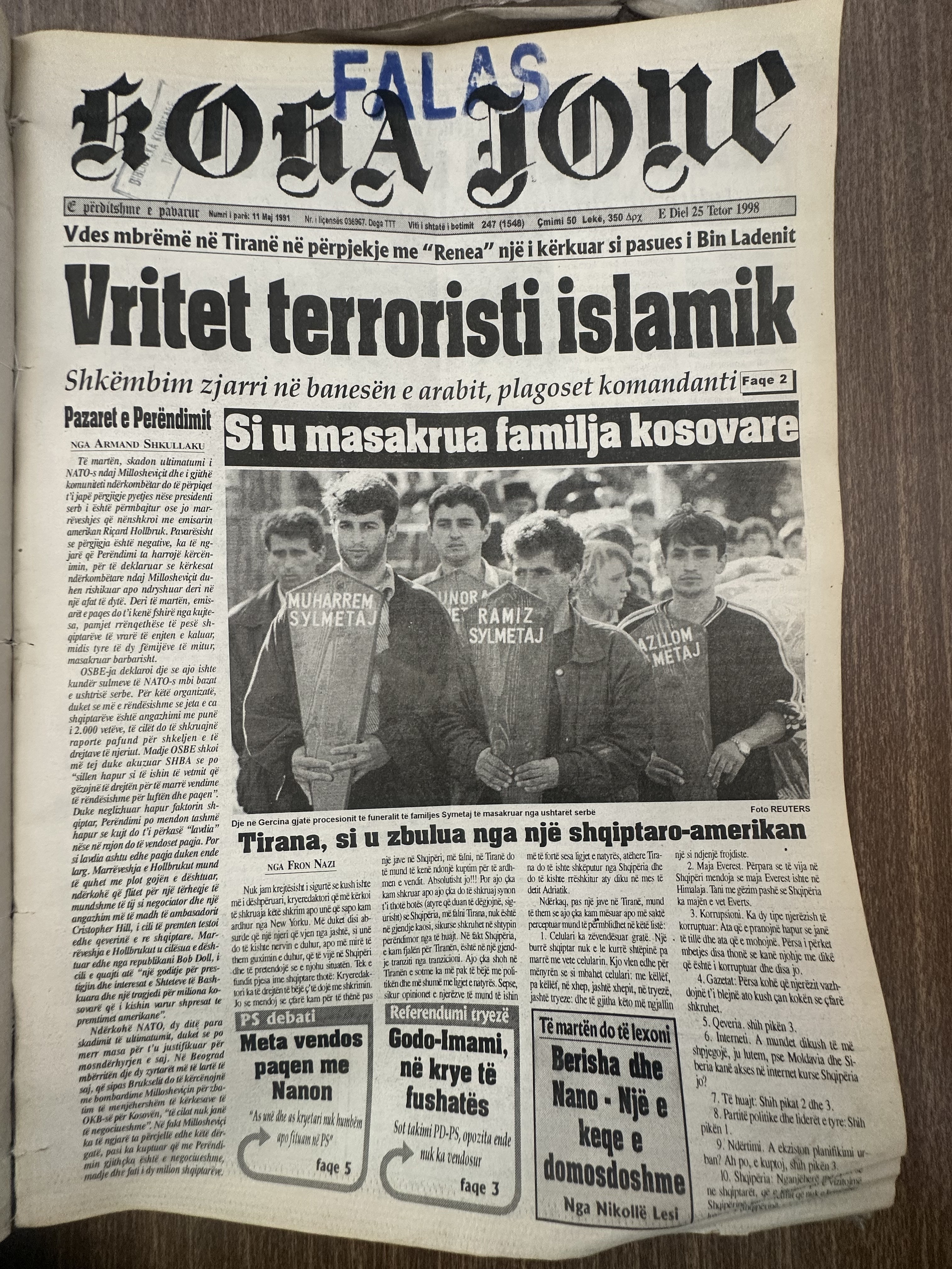 Koha Jonë 1998-10-25