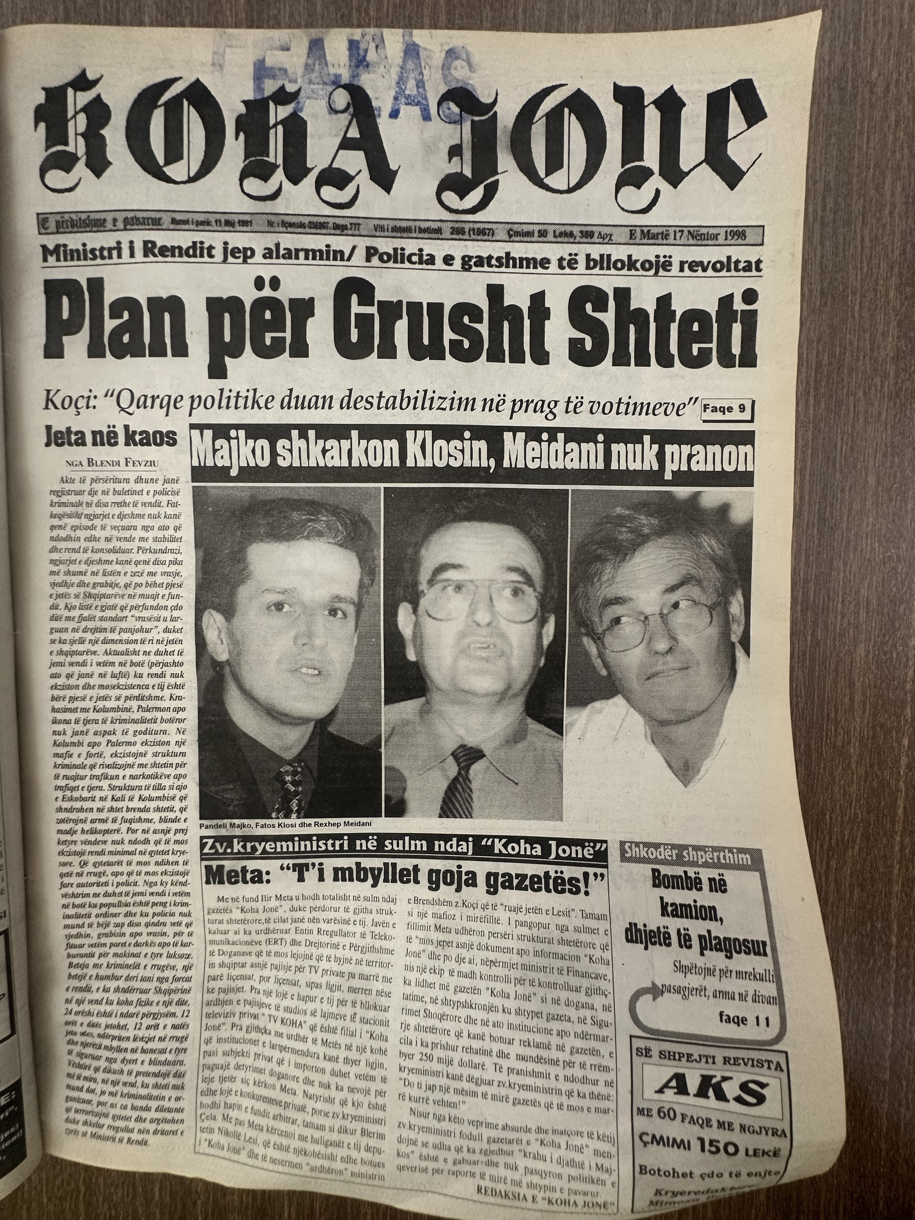 Koha Jonë 1998-11-17
