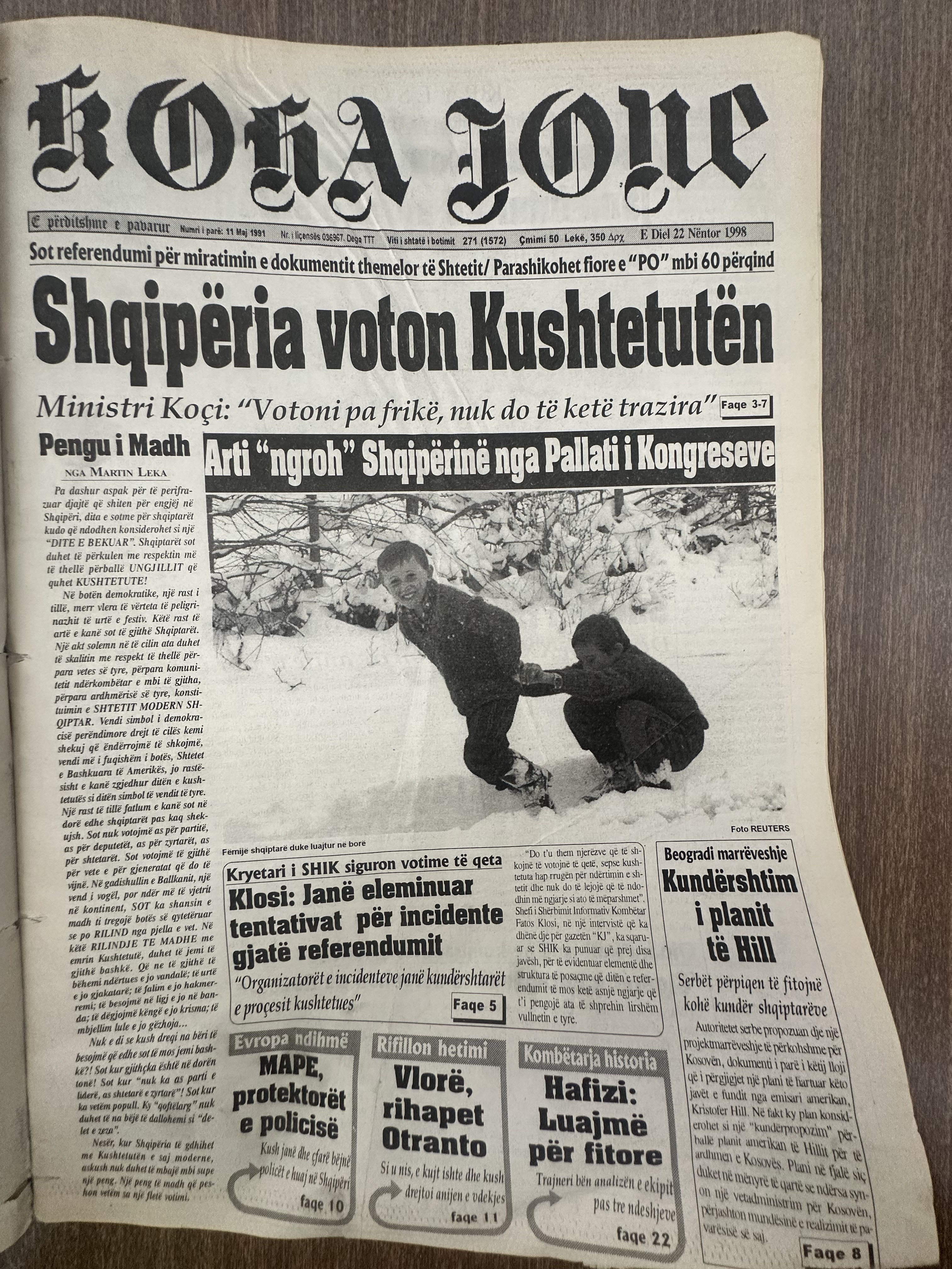 Koha Jonë 1998-11-22